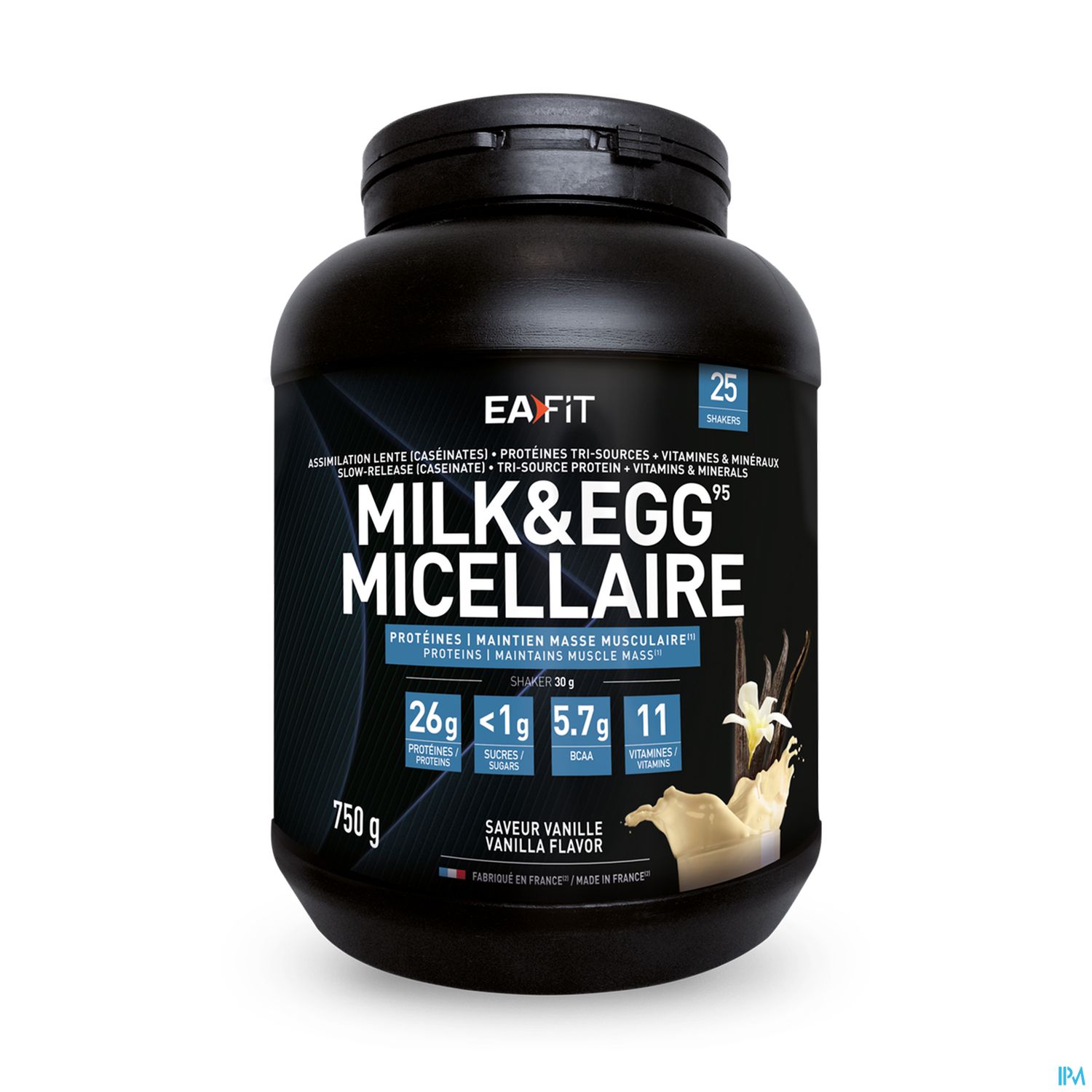 EA-FIT MILK&EGG95 MICEL VANIL 750G