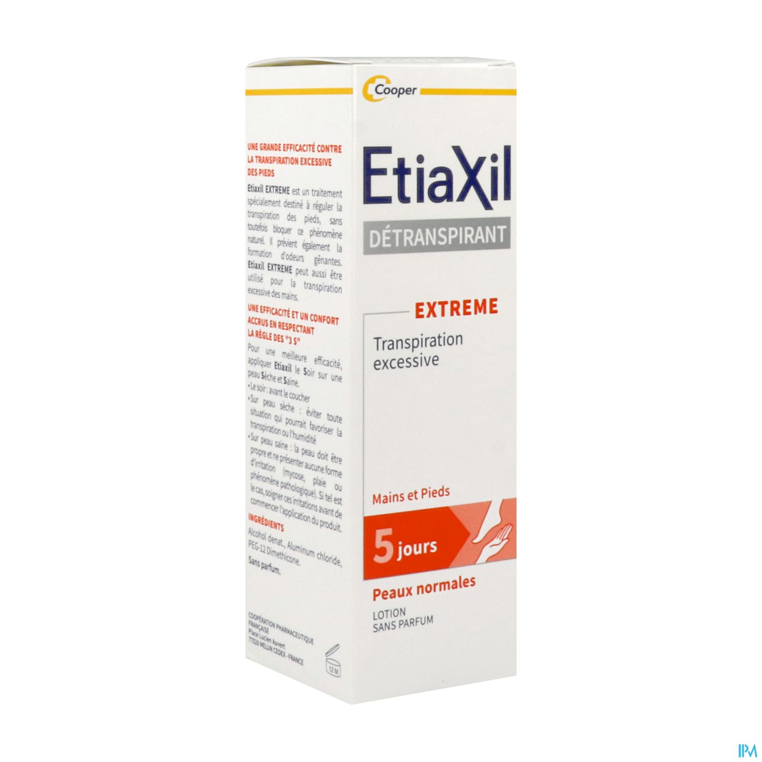 Cooper Etiaxil Detranspirant Pieds Lotion Peaux Normales 100ml