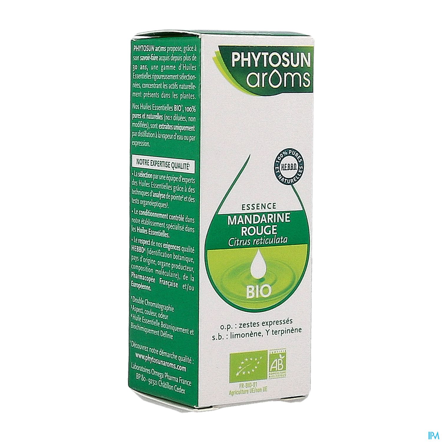 Phytosun Aroms Huile Essentielle Mandarine Rouge Bio 10ml