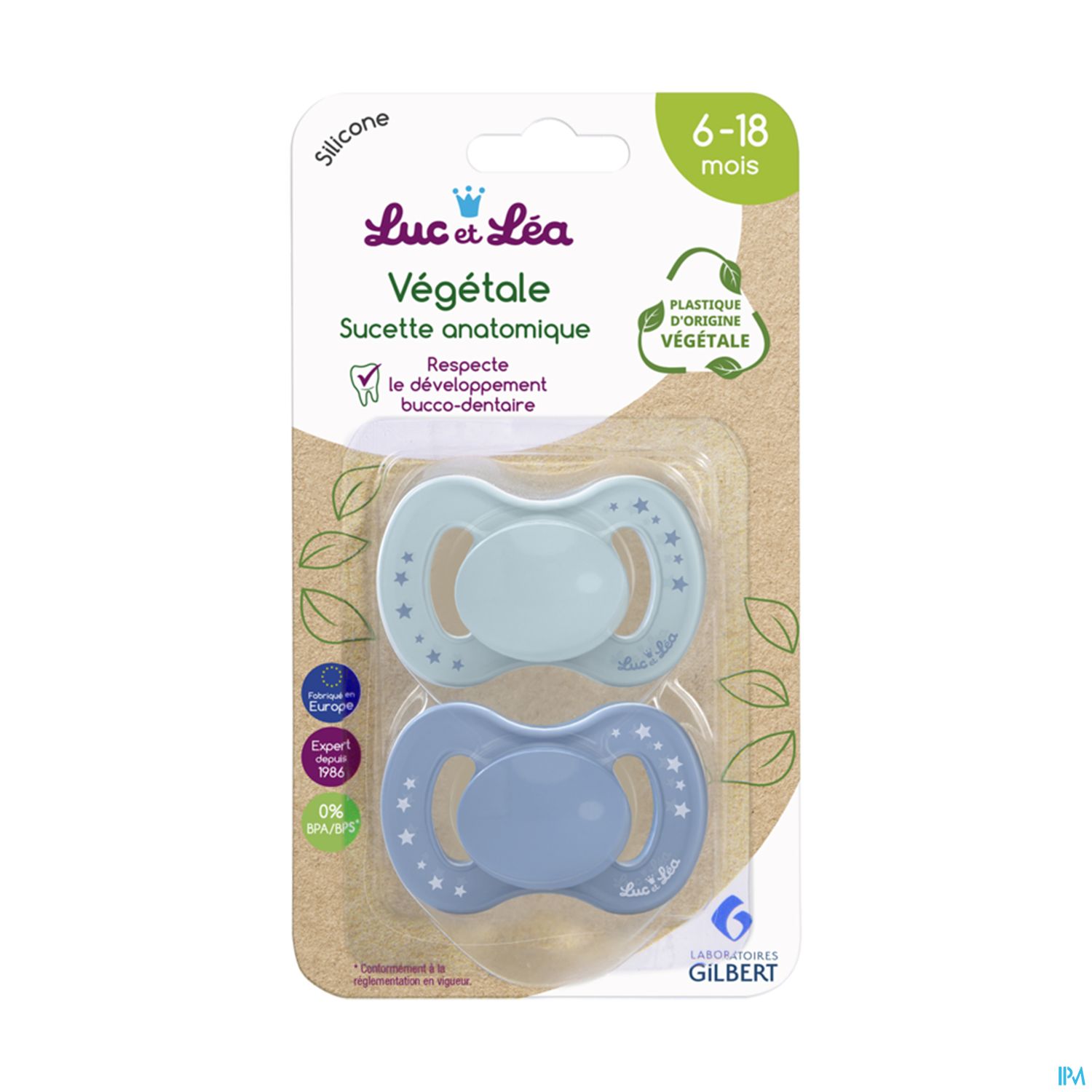 Luc Et Lea Sucette Anatomique Bio Mixte 6/18m X2