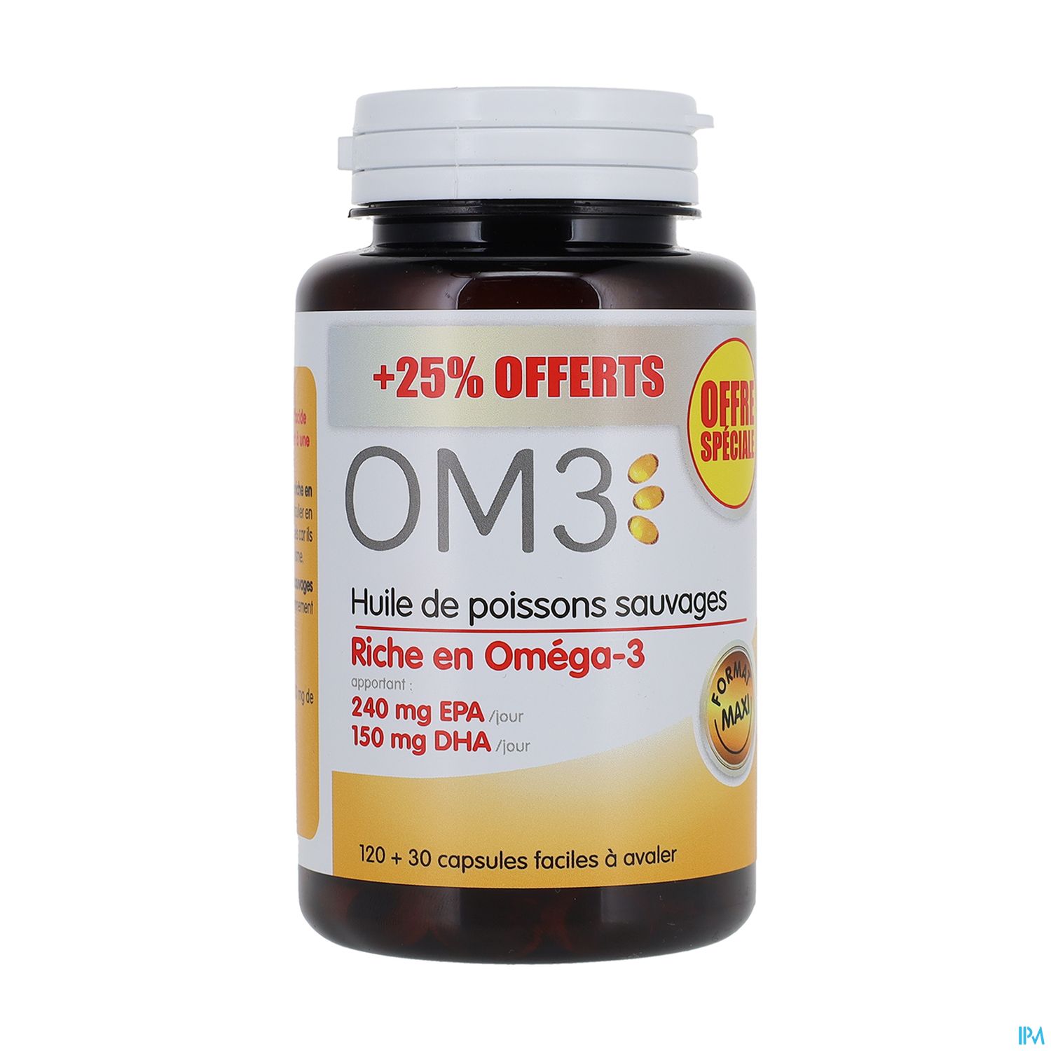 OM3 HLE POISSON RICHE CAPS 120+30