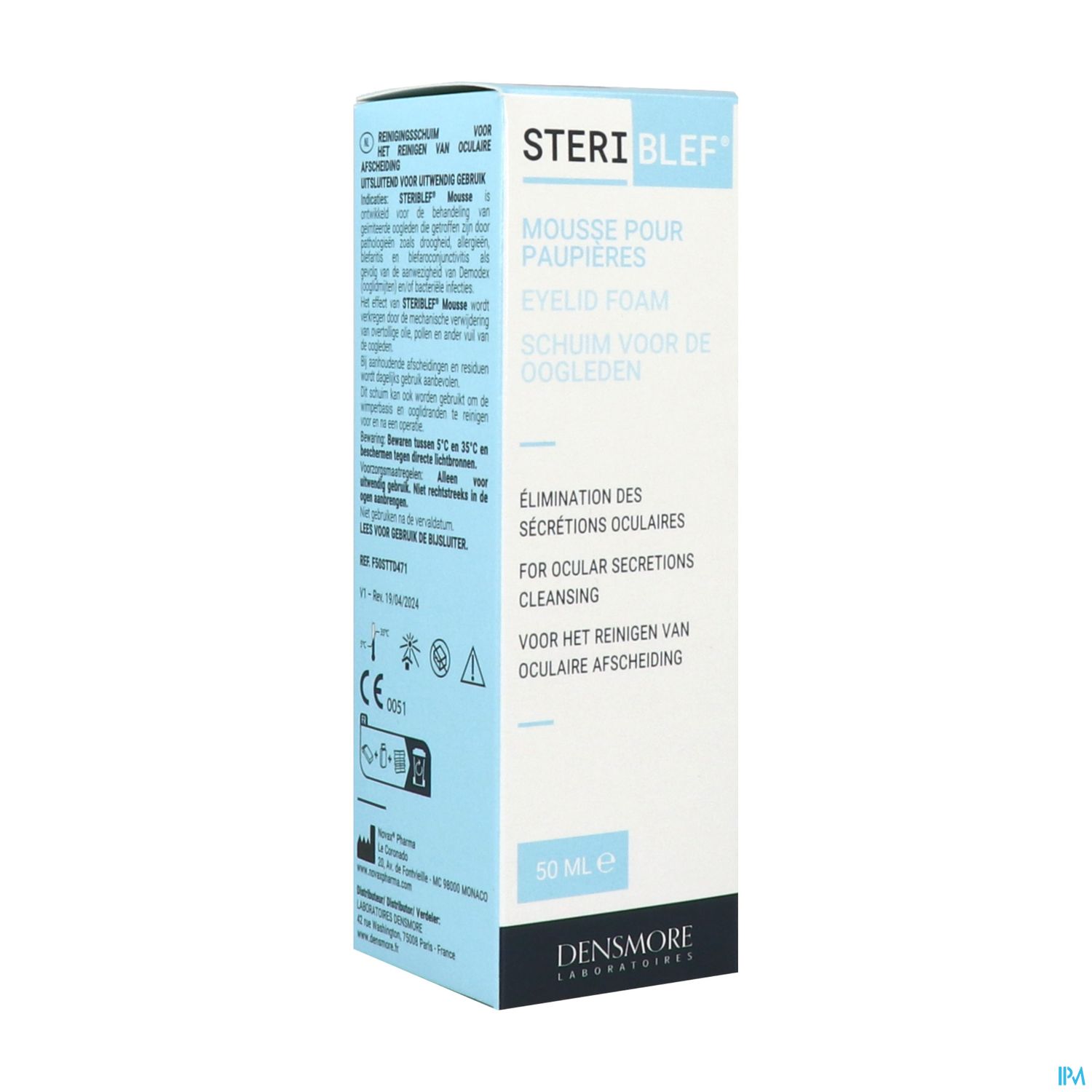 STERIBLEF MOUSSE PAUPIERES 50ML