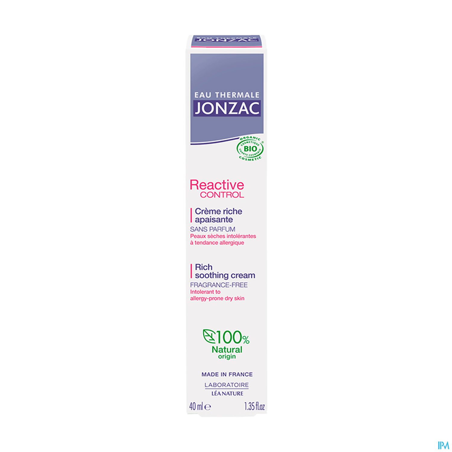 JONZAC REAC CONTROL CR RICHE 40ML