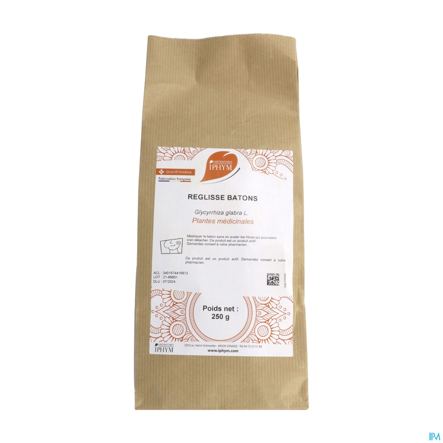 REGLISSE IPHYM BATON 250G