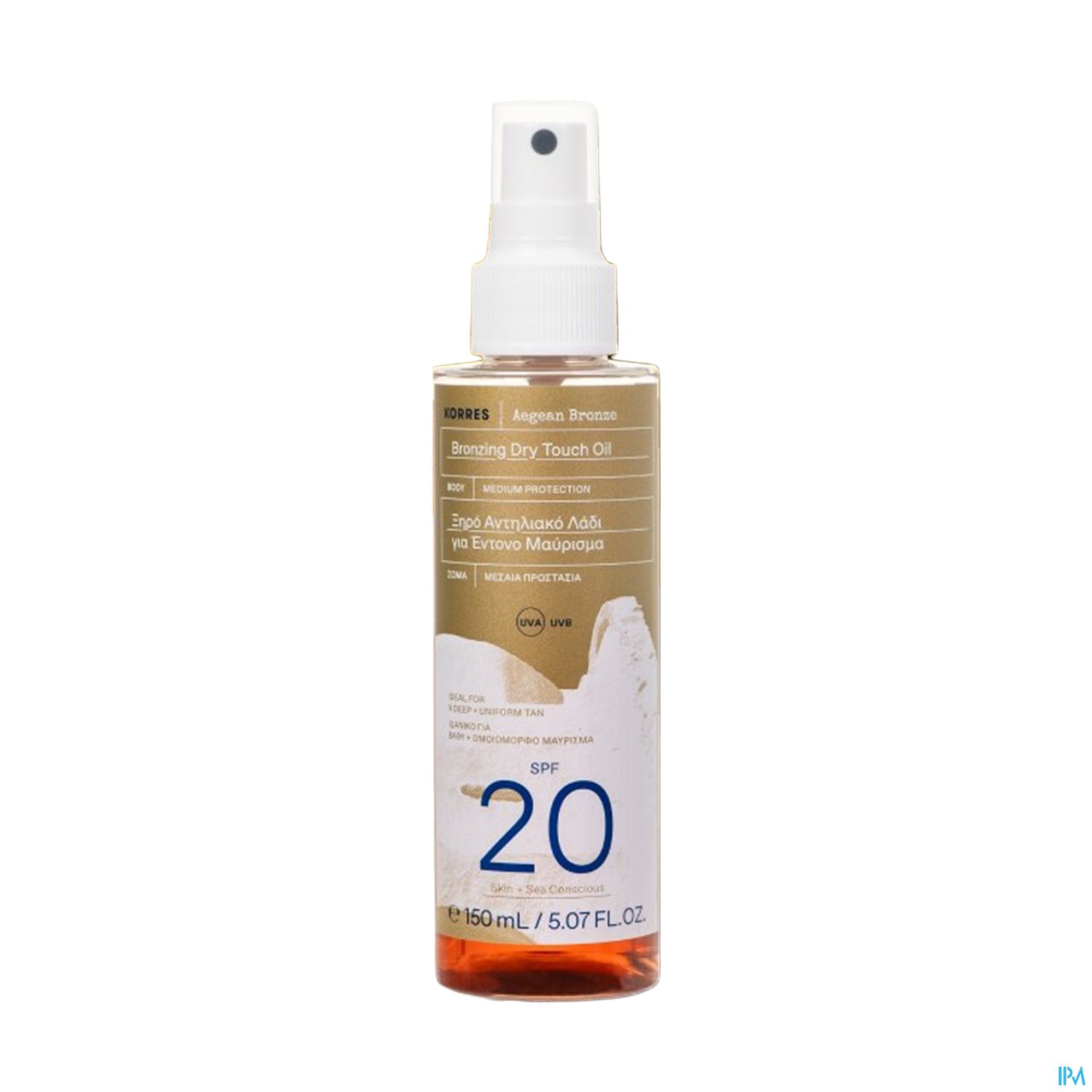 Korres Huile Bronzante Aegean Spf20 150ml