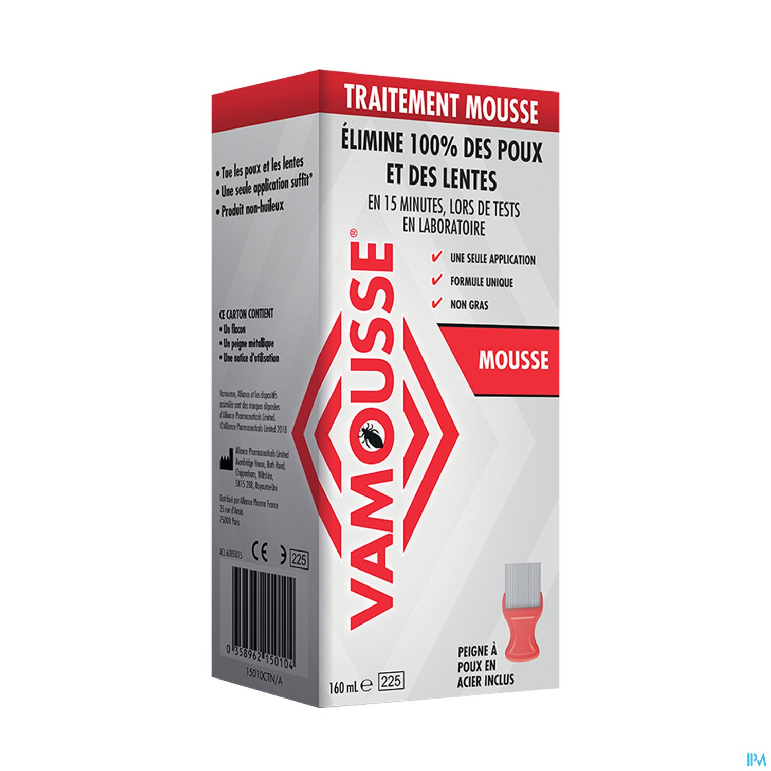 Vamousse Traitement Antipoux Lentes 160ml