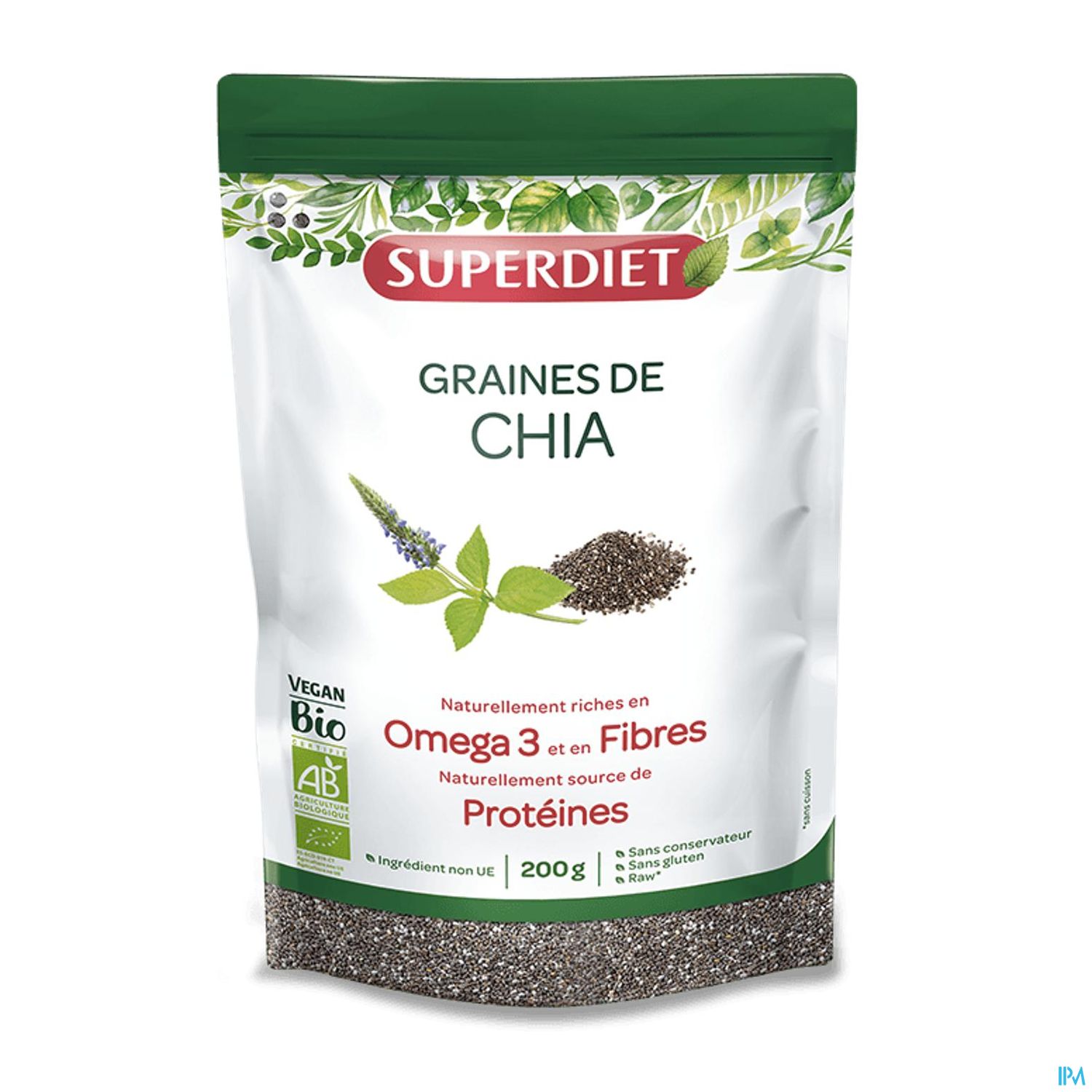 SUPERDIET GRAINE CHIA BIO 200G