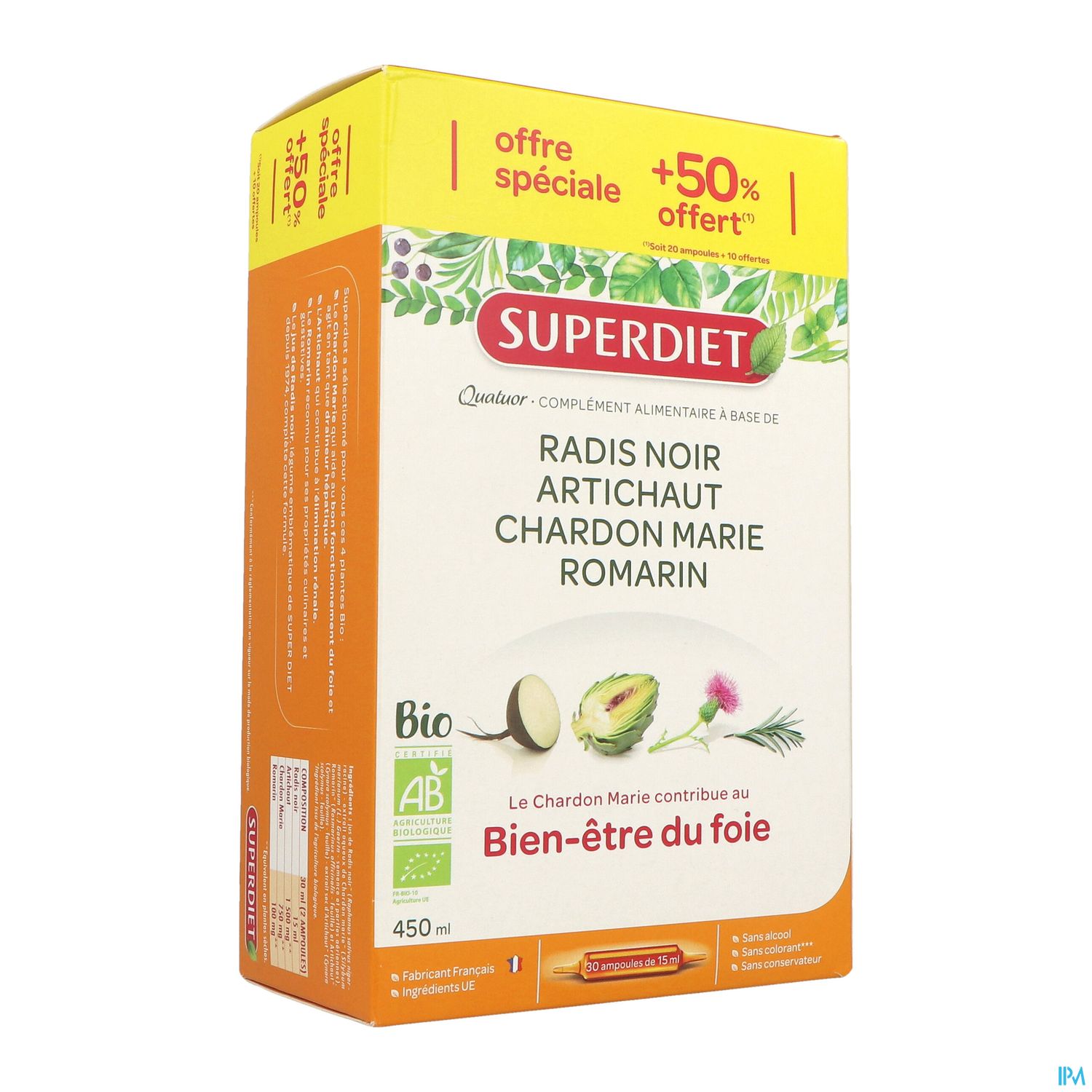 SUPERDIET QUATU B-E FOIE BIO AMP30