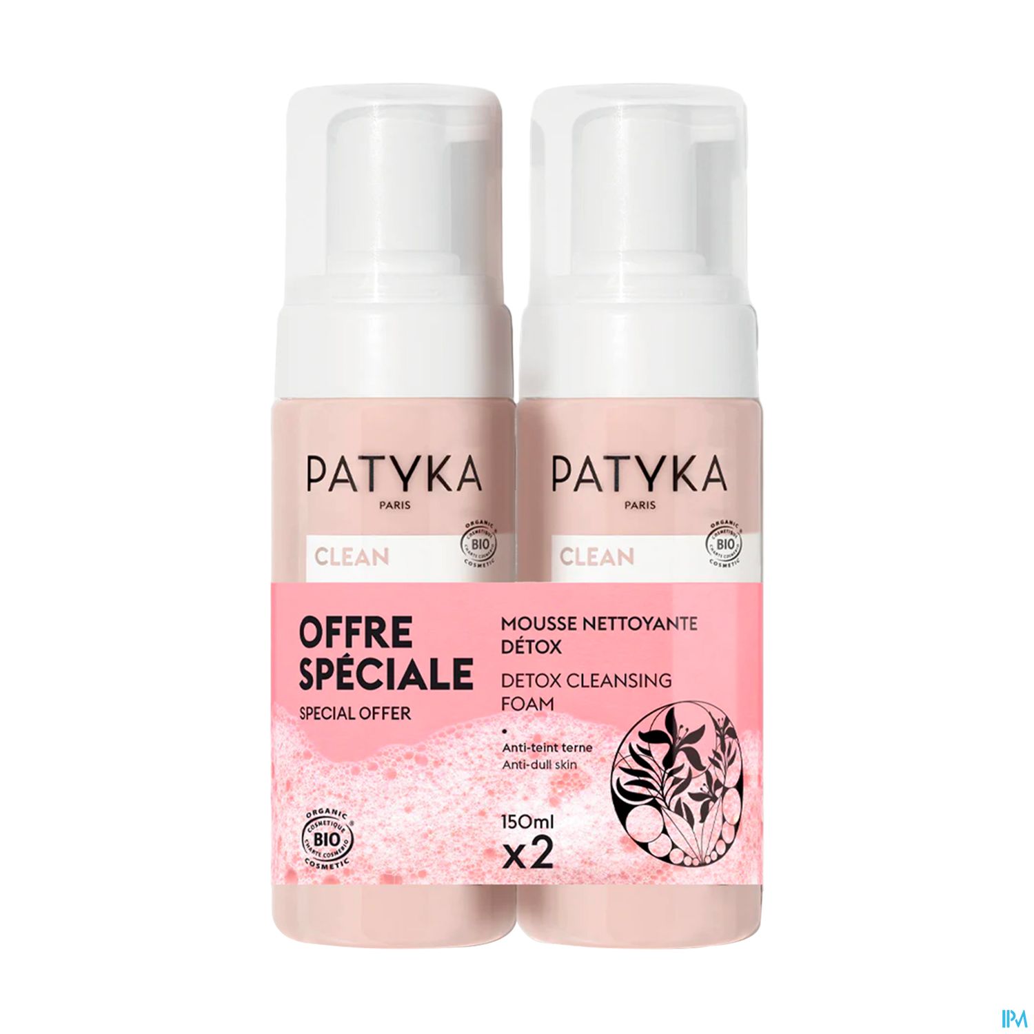Patyka Clean Mousse Nettoyante Detox Bio 150ml X2