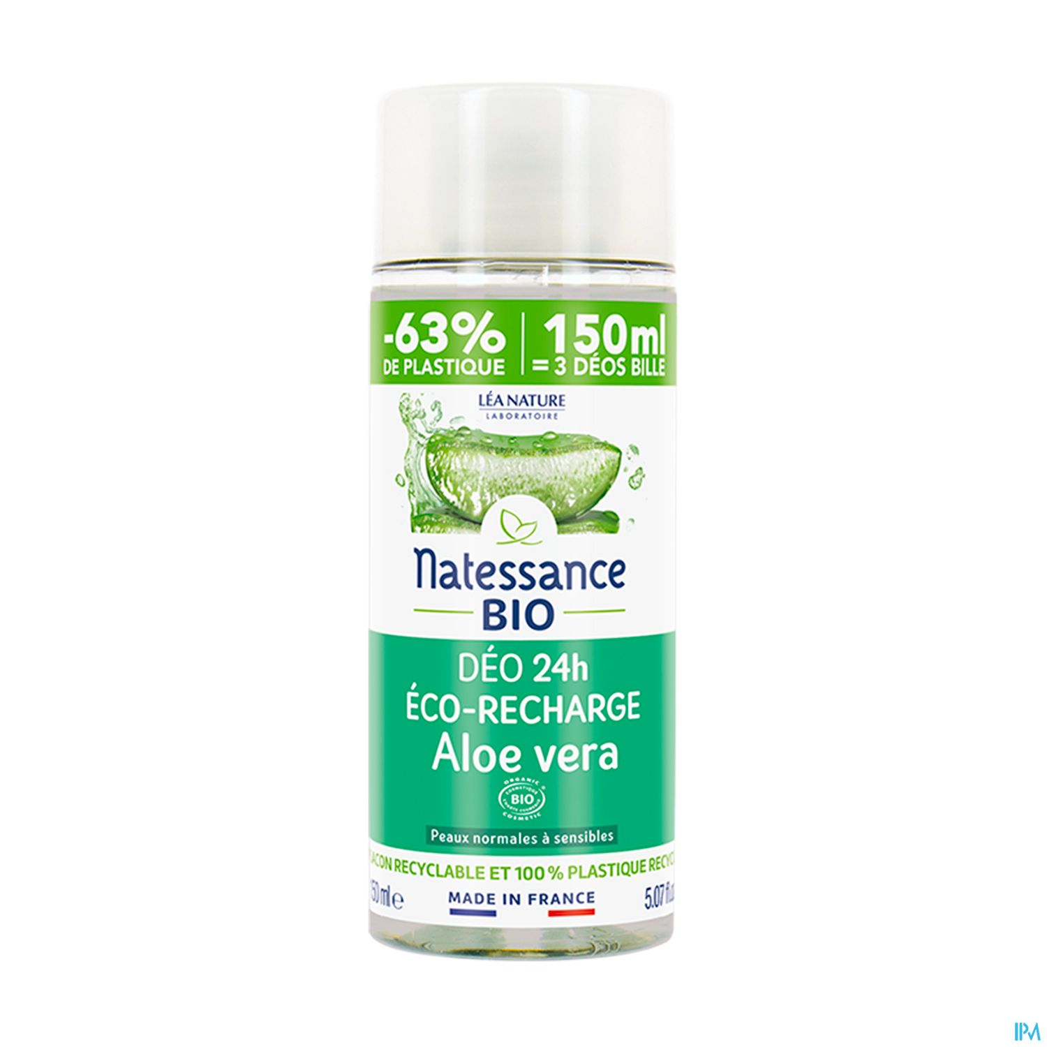 Natessance Bio Recharge Deodorant Aloe Vera Bio 150ml