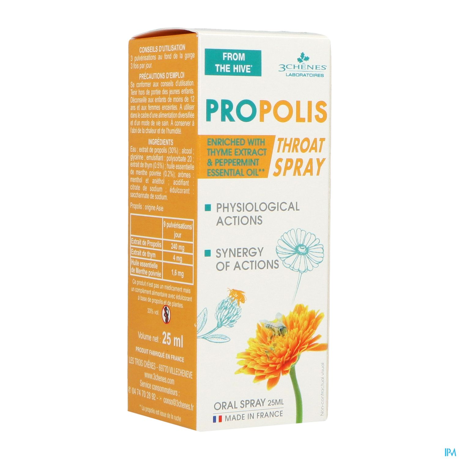 3 CHENES PROPOLIS BUC SPRAY25ML