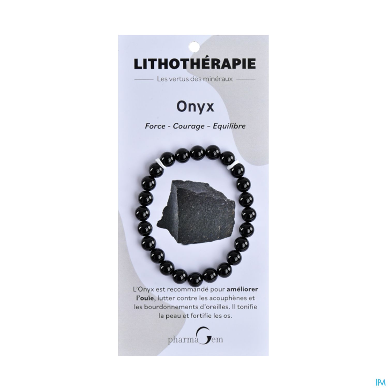 BRACEL LITHOTHERAP ONYX 8MM