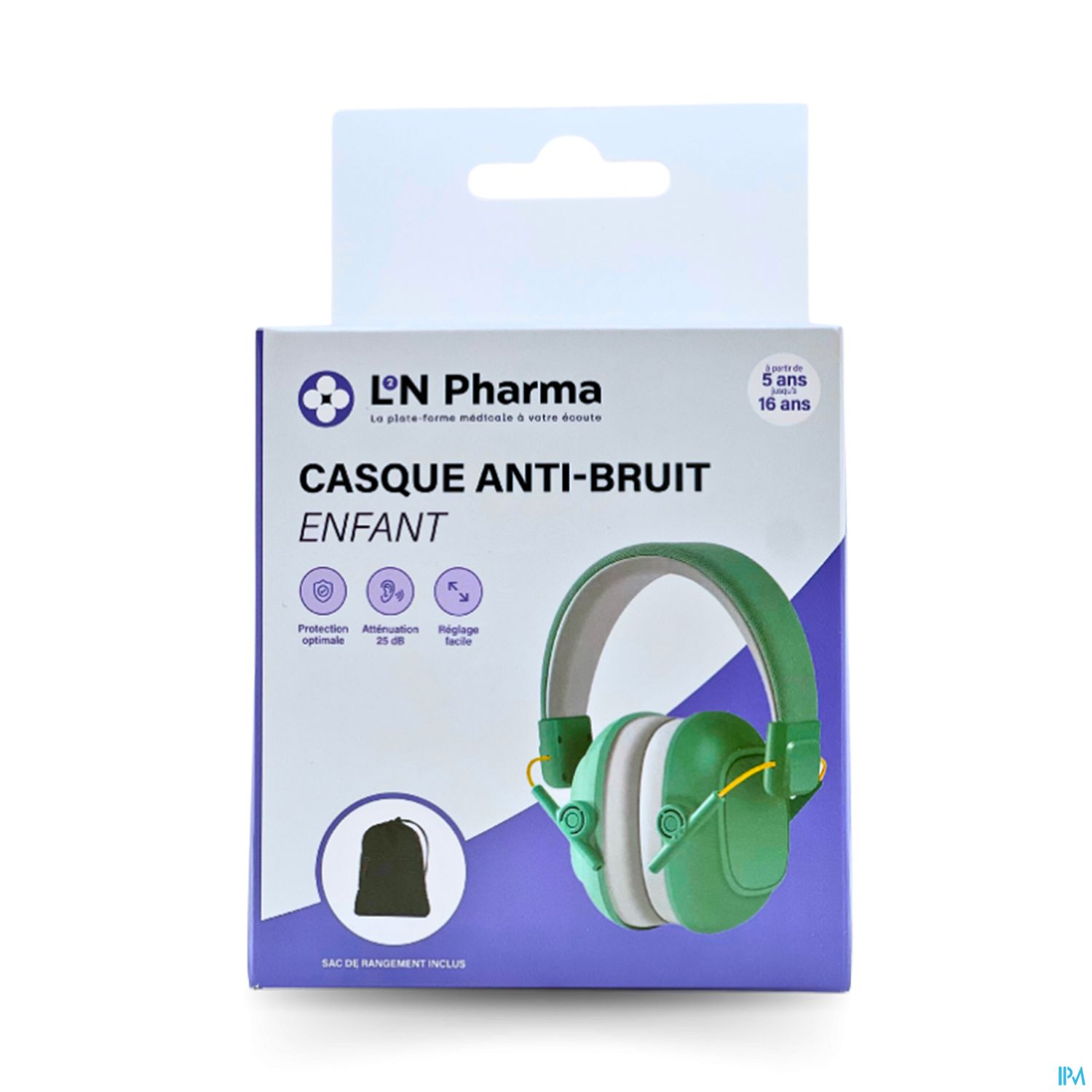 L2N CASQUE A/BRUIT ENF 5-16 VERT