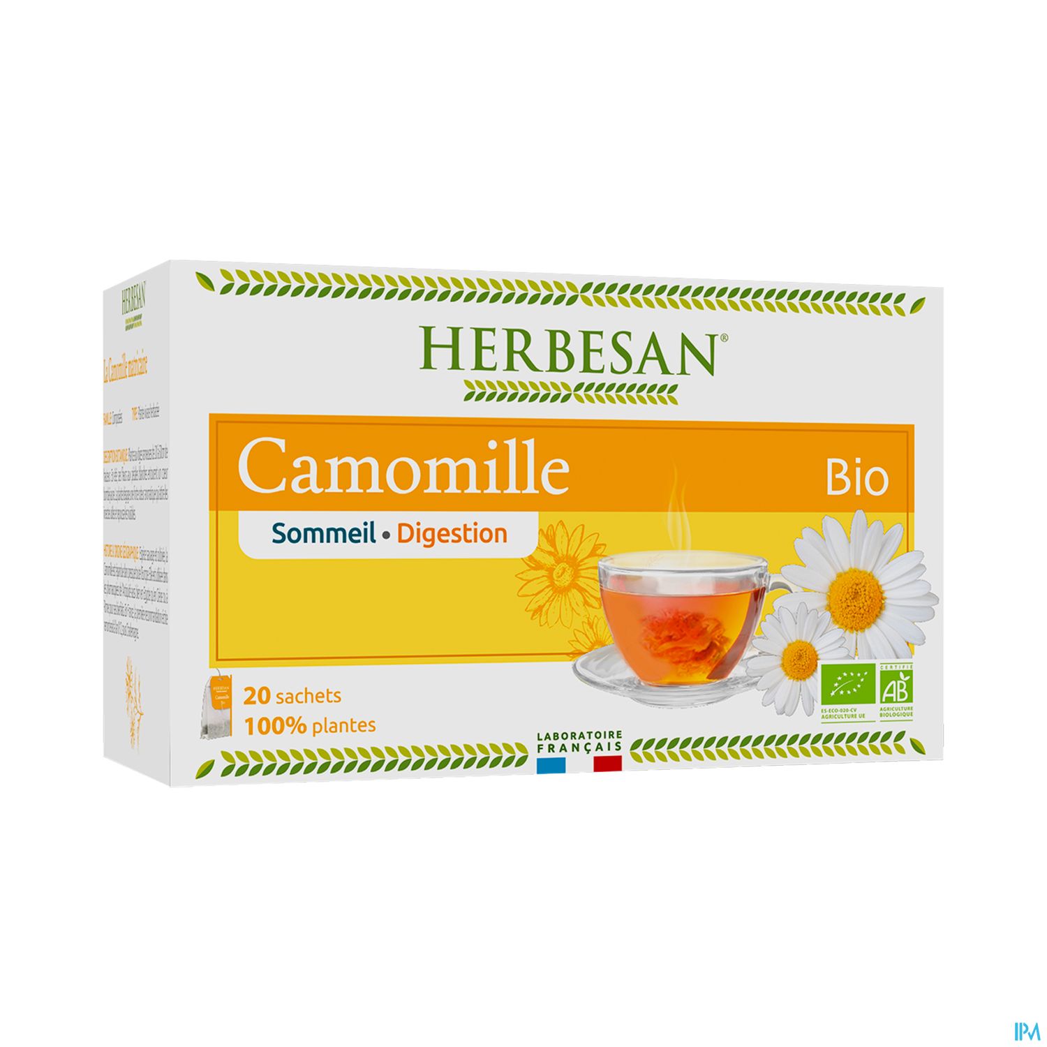 Herbesan Infusion Camomille Bio Sechet 20