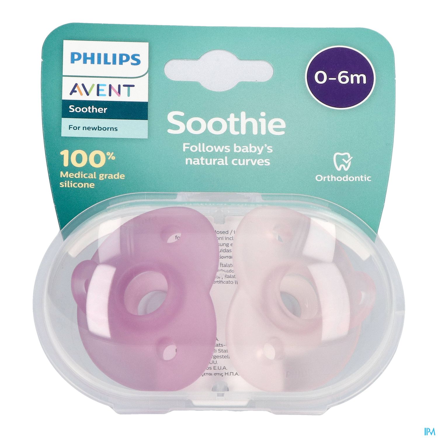 Avent Sucette Soothie Rose 0/6mois Scf099/22 X2