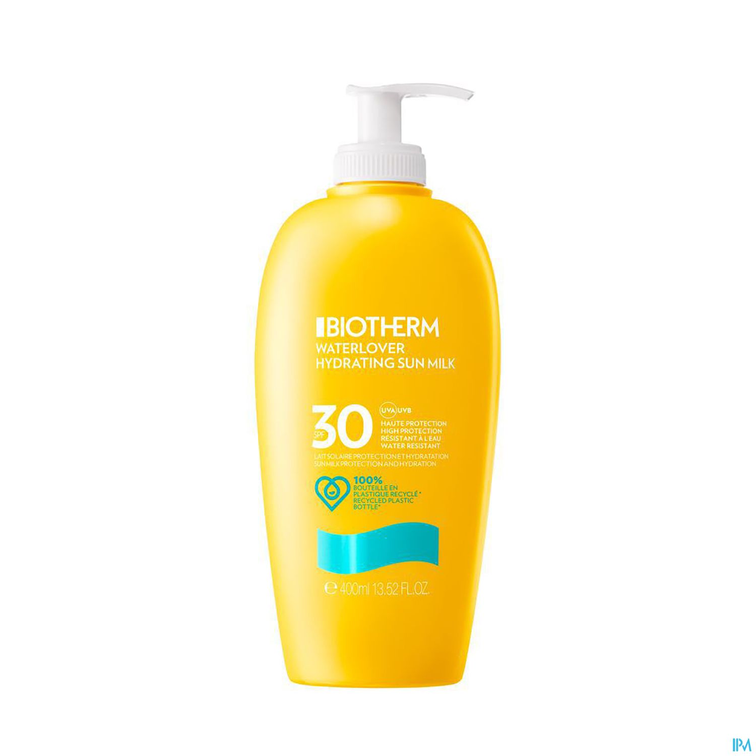 Biotherm Waterlover Lait Solaire Hydratant Spf30 Flacon Pompe 400ml