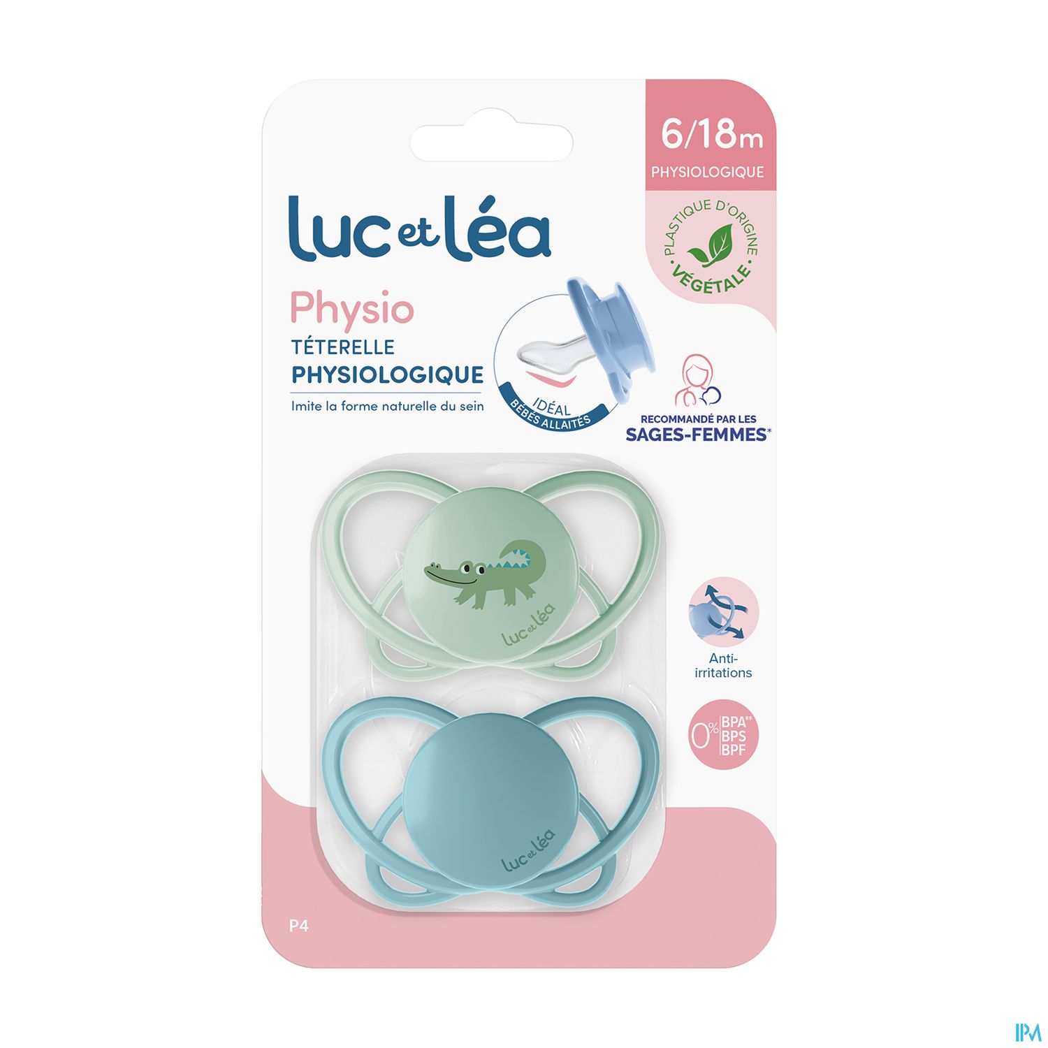 Luc Et Lea Sucette Physiologique 6/18m P4 X2