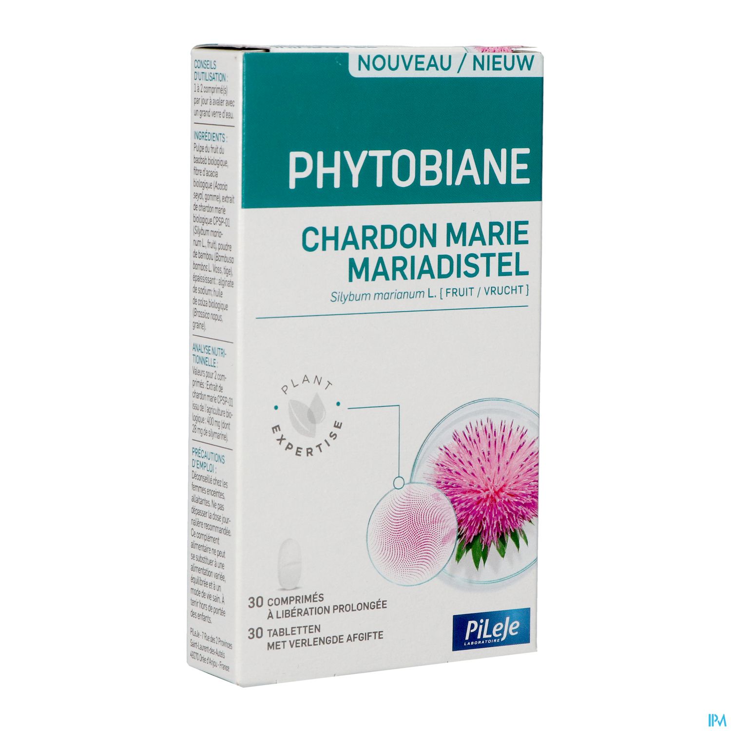 Pileje Phytobiane Chardon Marie Comprime Liberation Prolongee 30