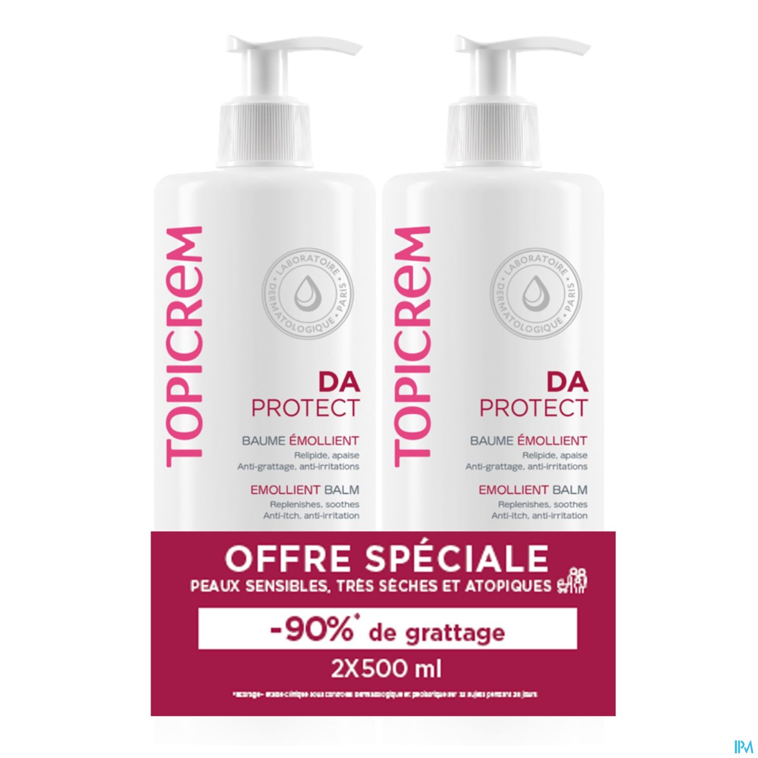 Topicrem Da Protect Baume Emollient 500ml X2