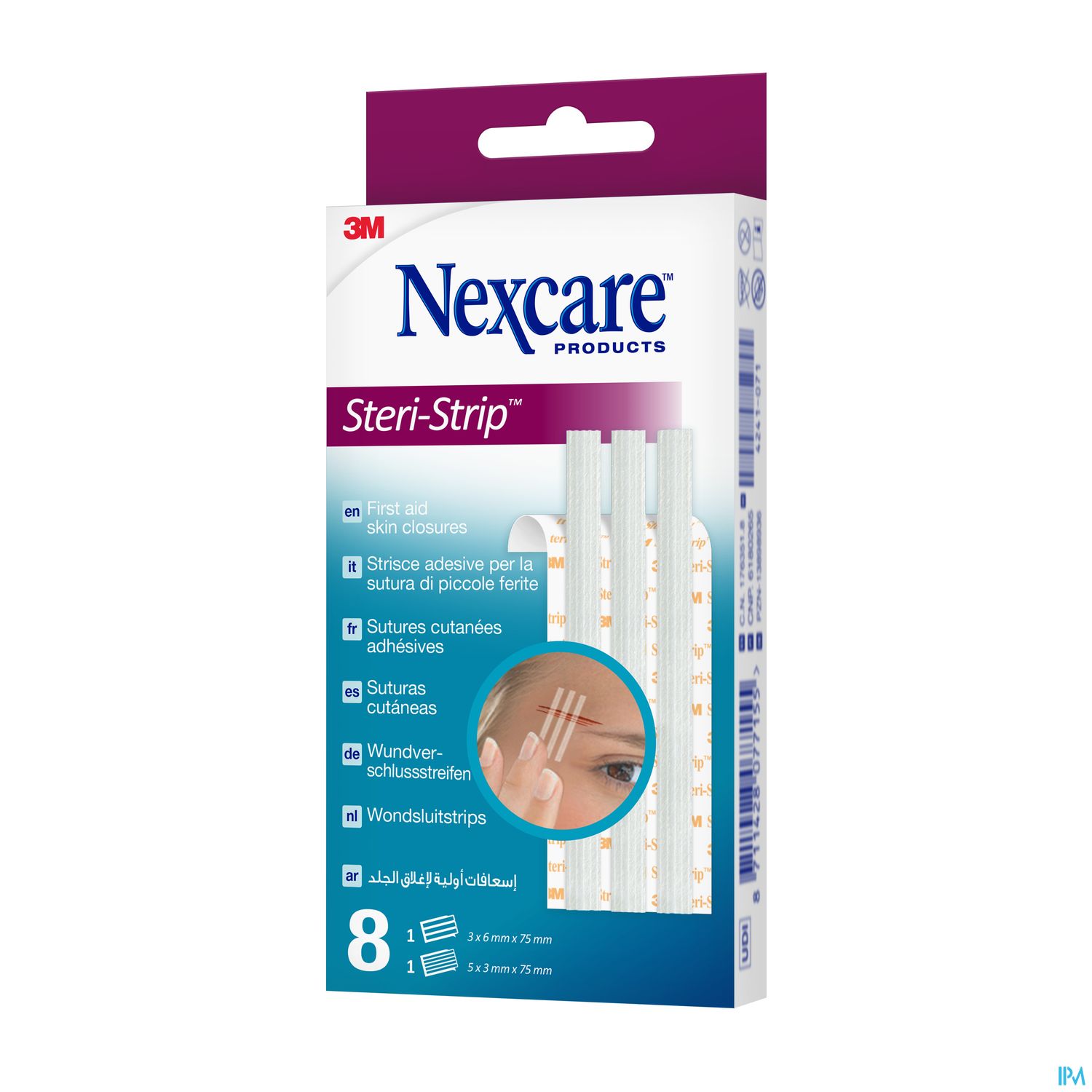 3m Nexcare Steristrip Blanc 3mm X 6mm + 5mm X 3mm