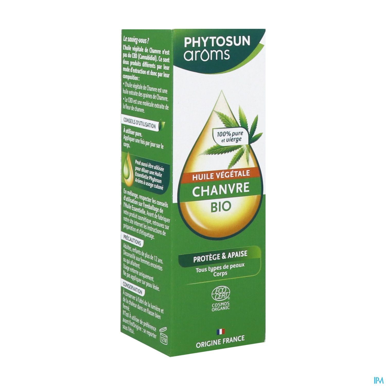 PHYTOSUNAROM CHANVRE BIO HV 50ML