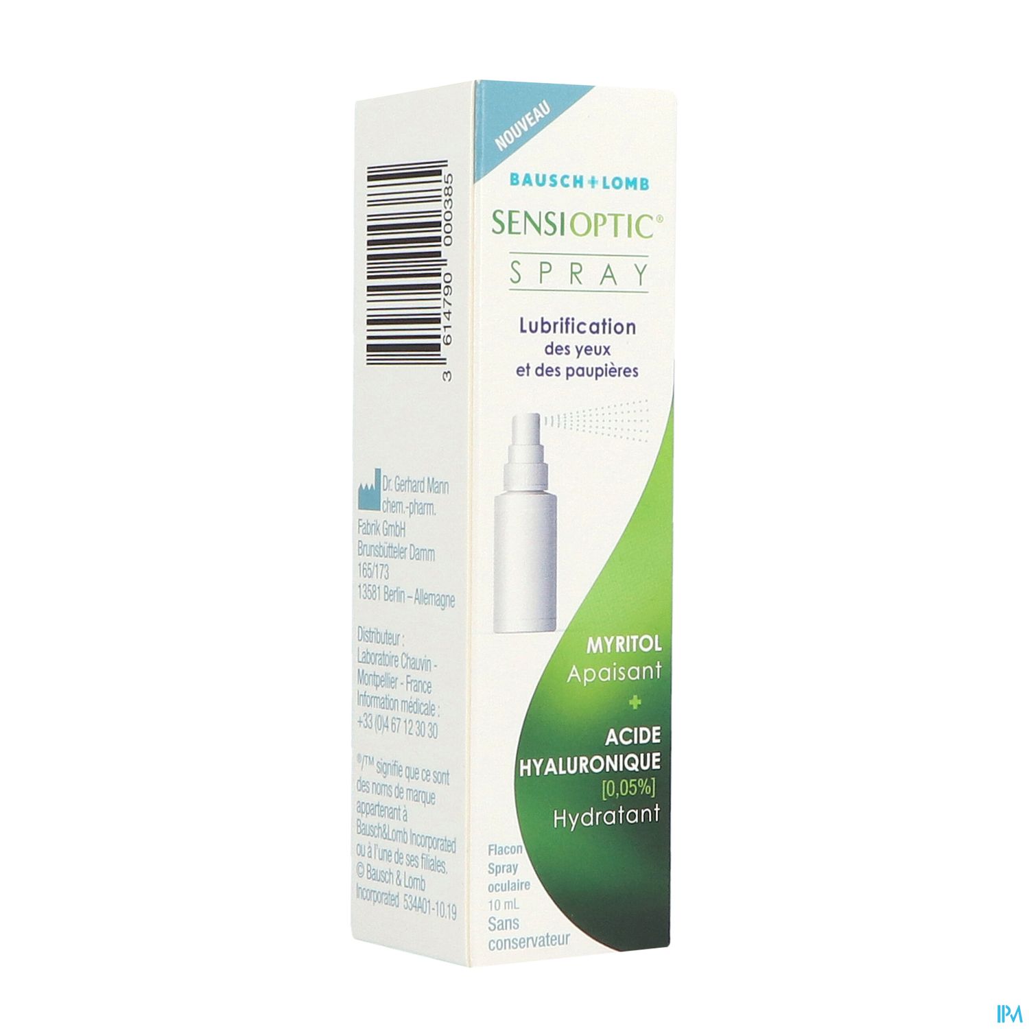 Sensioptic Lubrification Yeux Paupieres Spray 10ml