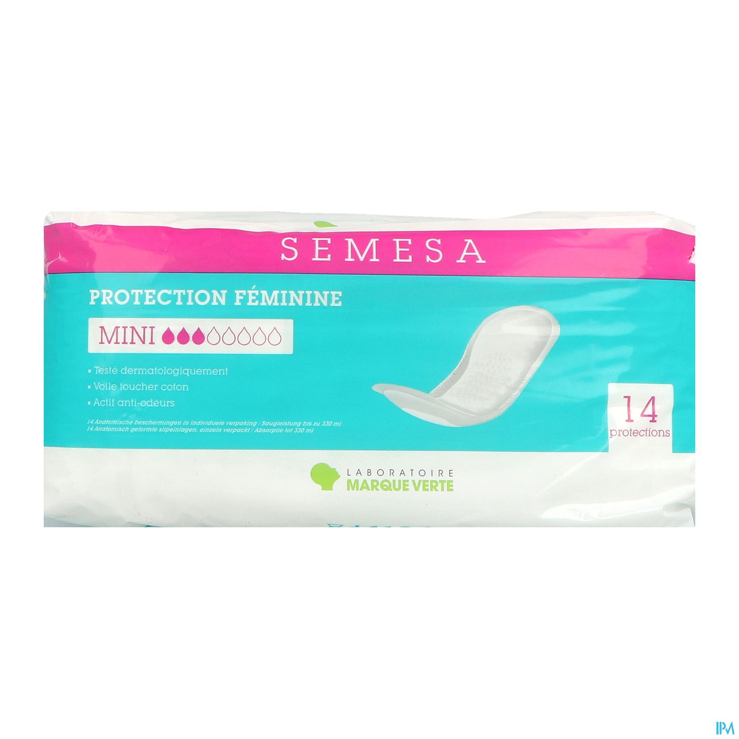 Marque Verte Semesa Protections Anatomiques Mini 3g Sachet De 14