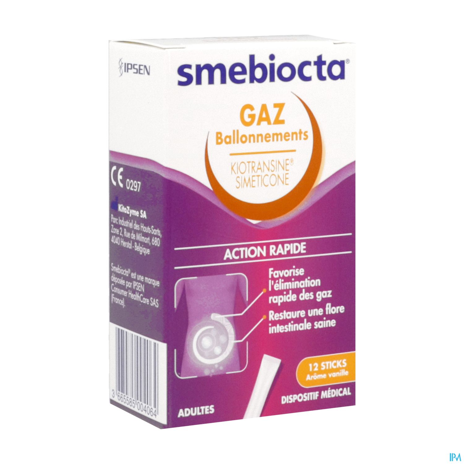 Smebiocta Gaz Et Ballonements Poudre Buvable Stick 12