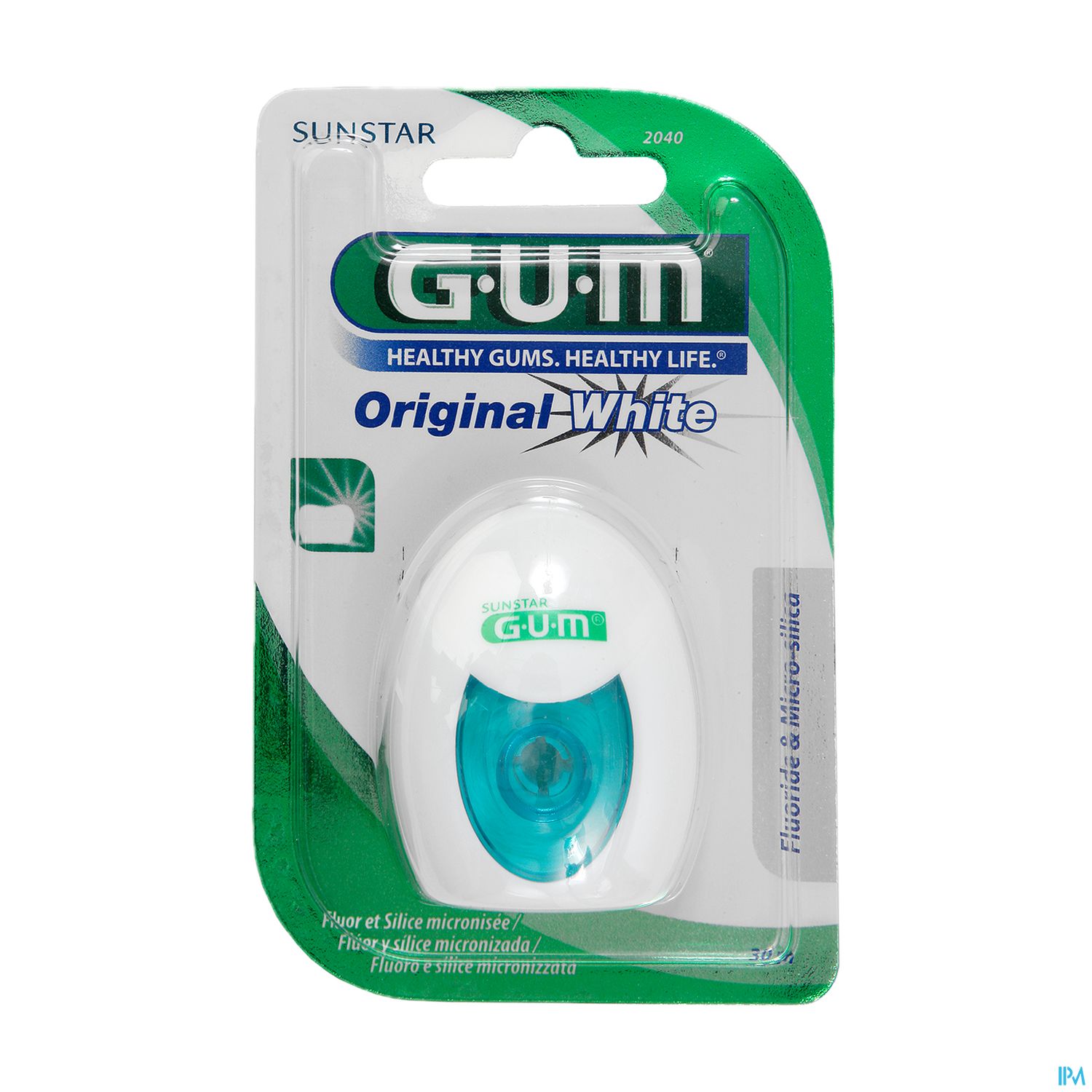Gum Original White Fil Dentaire Cire Fluore 30m