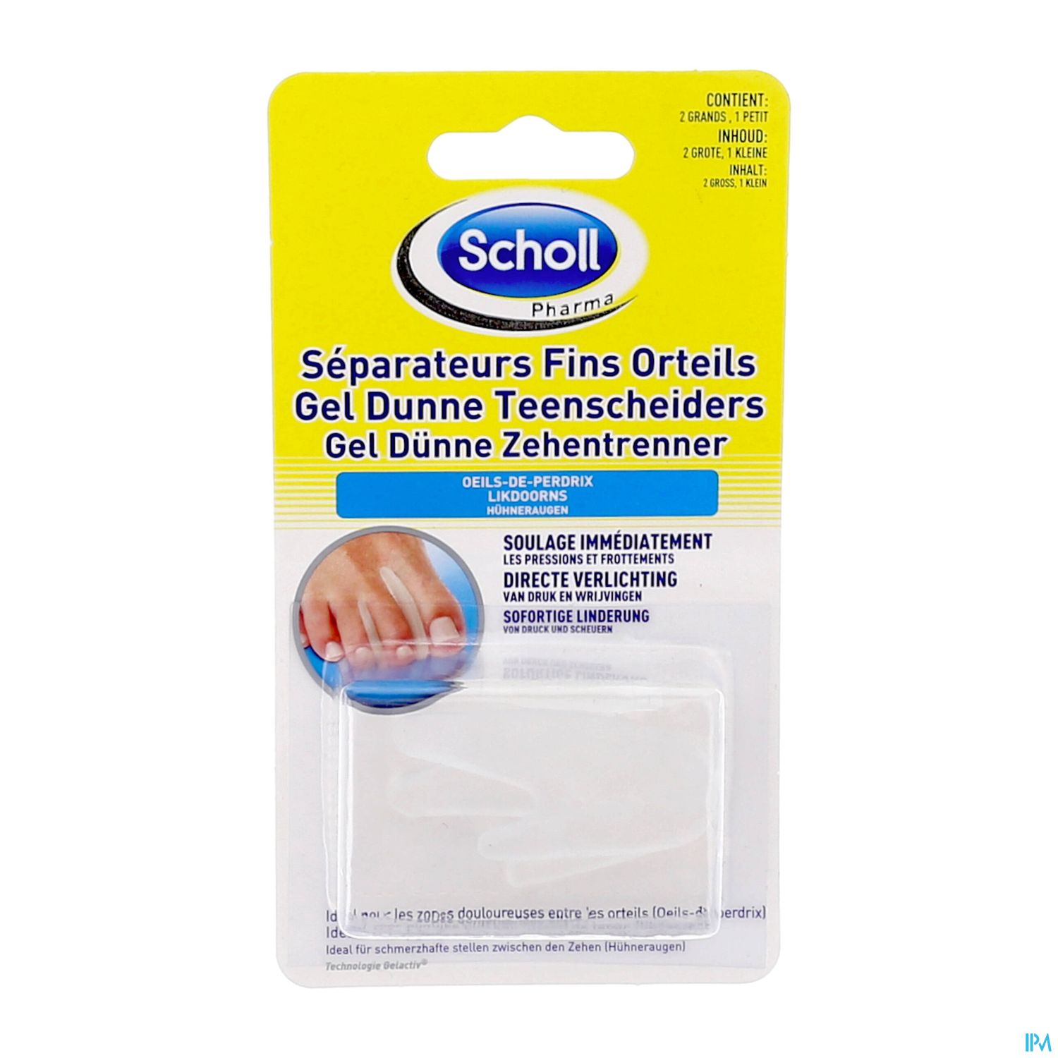 Scholl Gelactiv Separateur Orteil Fin X3