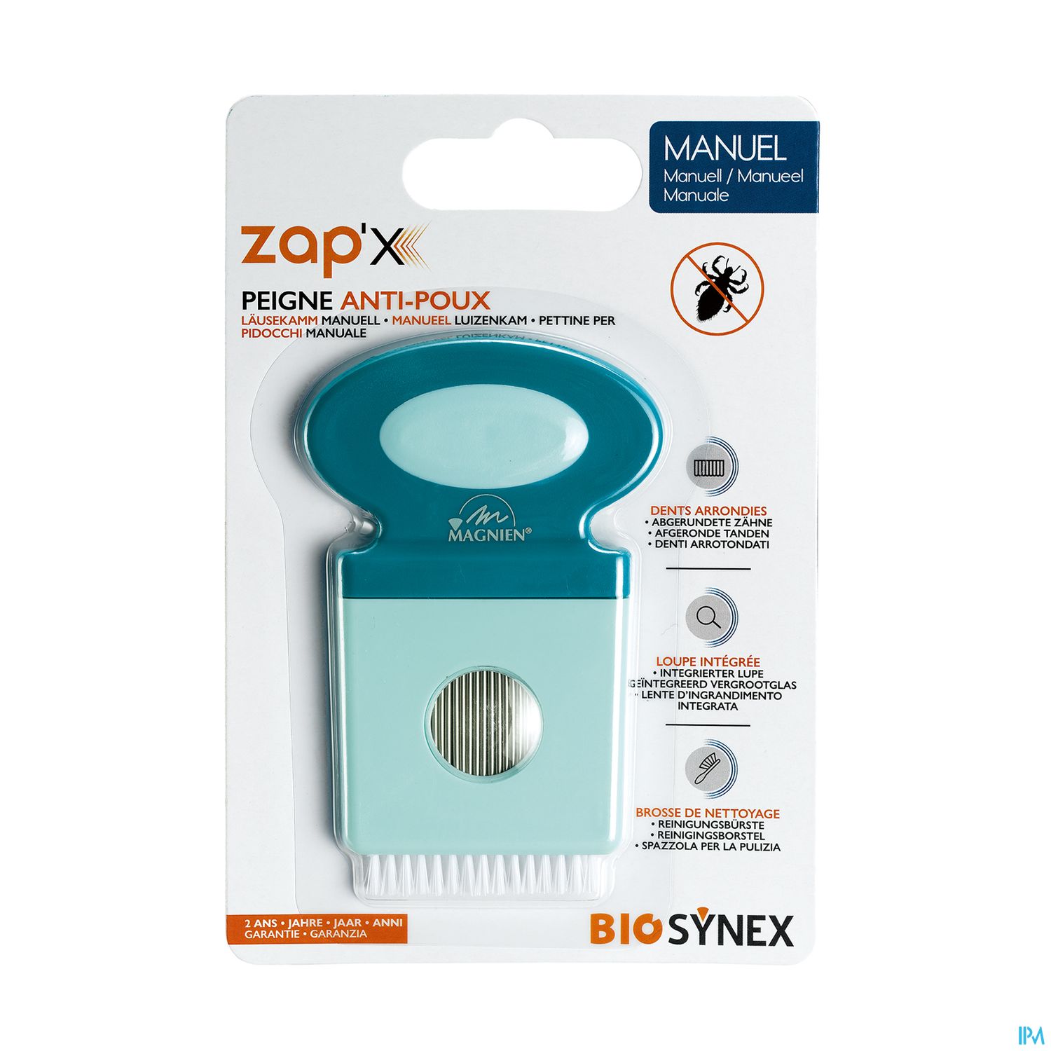 ZAP'X PEIGNE A/POUX METAL