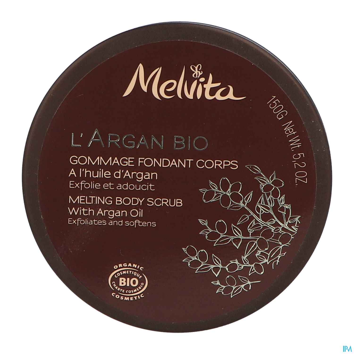 MELVITA ARGAN BIO GOMMAG CORP 150G