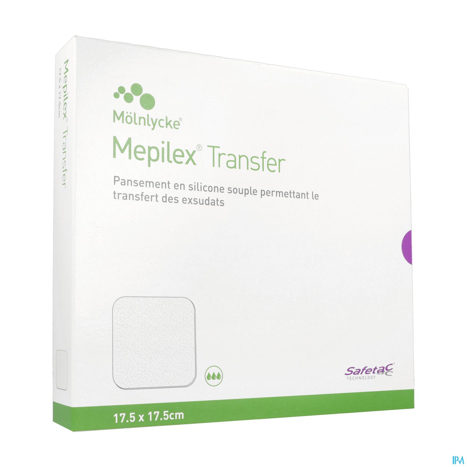 MEPILEX TRANSFER PANSEMENT 17.5 CM X 17.5 CM BT10