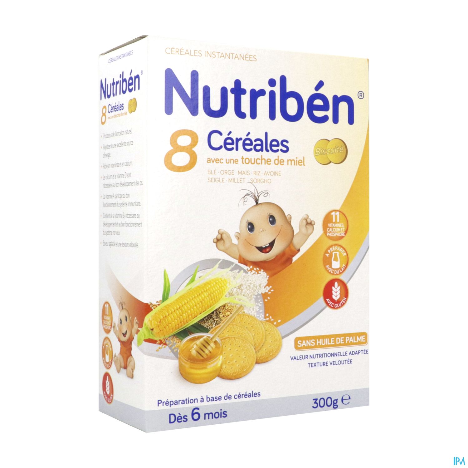 NUTRIBEN 8 CER MIEL BISCUIT300G