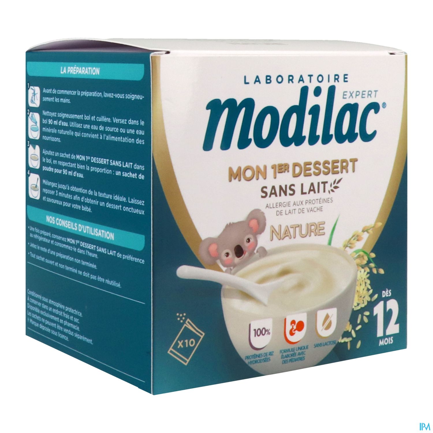 Modilac 1er Dessert Sans Lait Poudre Nature 12mois Sachet 10