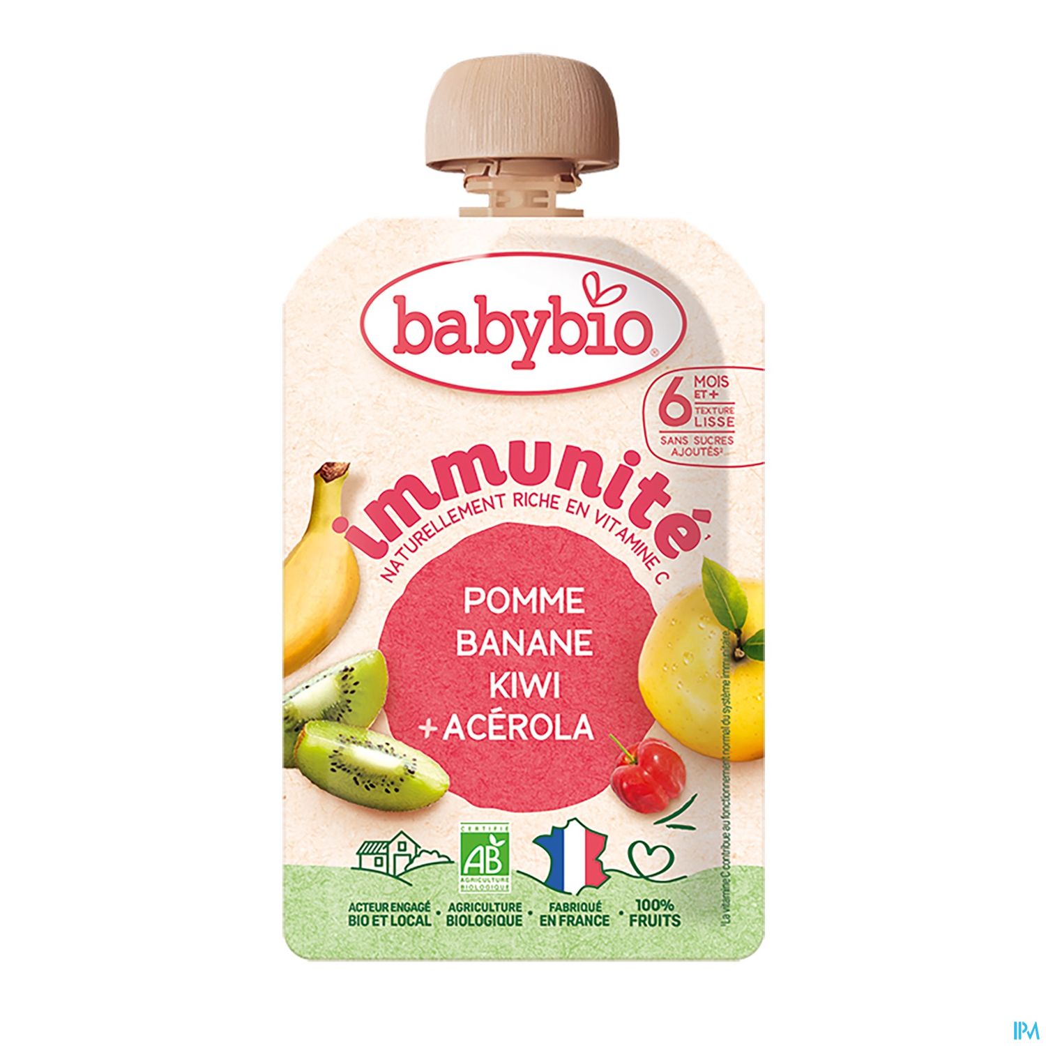 BABYBIO GOURD POM/BAN/KIW/ACER100G