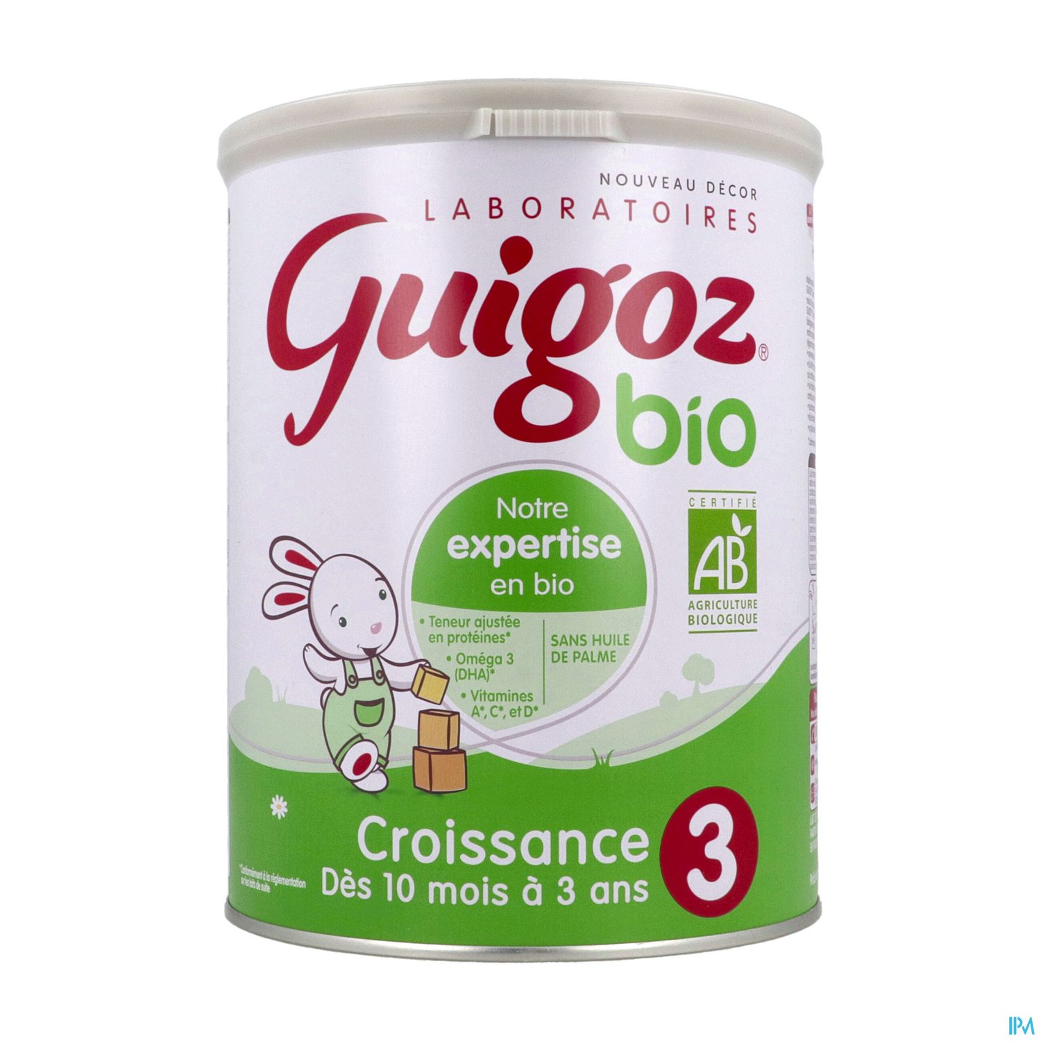 GUIGOZ LAIT BIO 3 CROISS PDR 800G