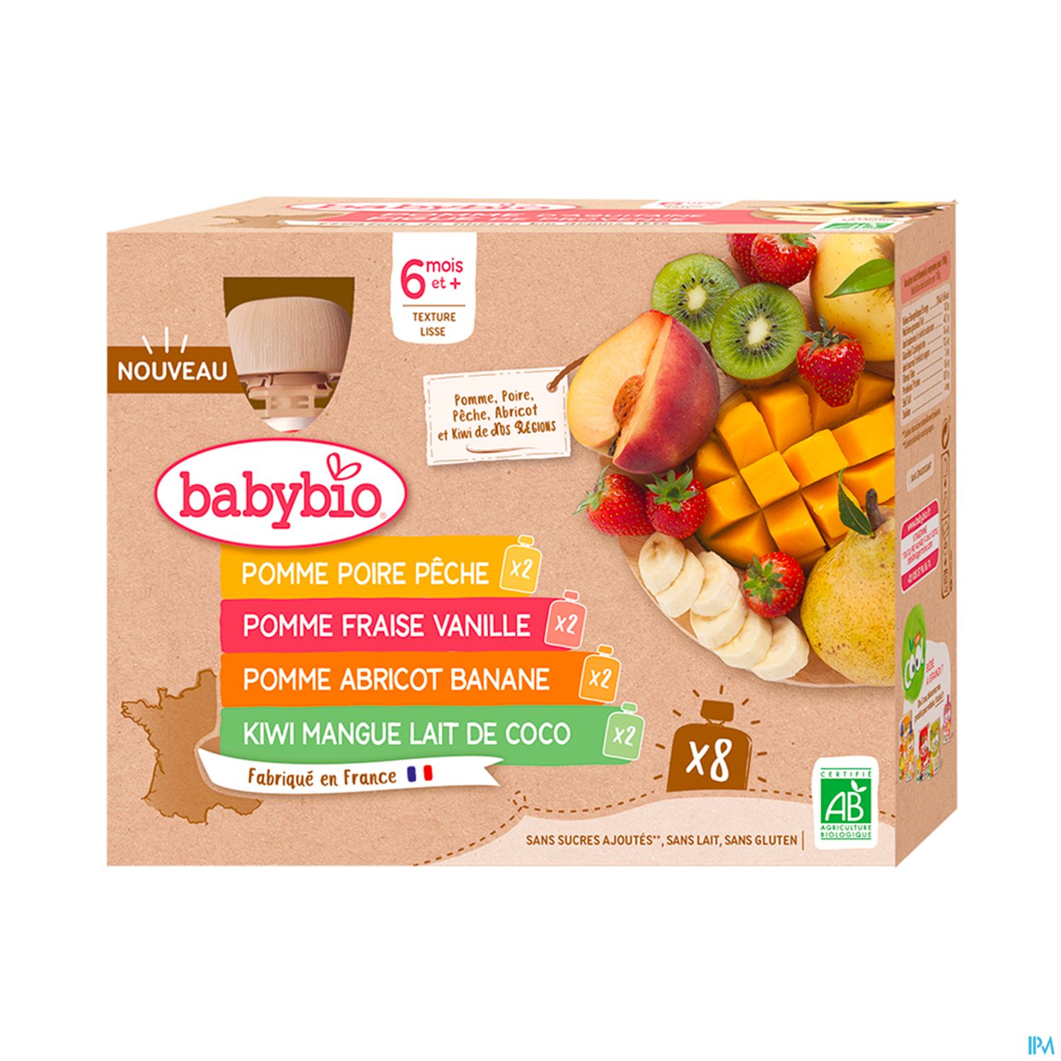 BABYBIO GOURD MULTIPARFUM 8X90G
