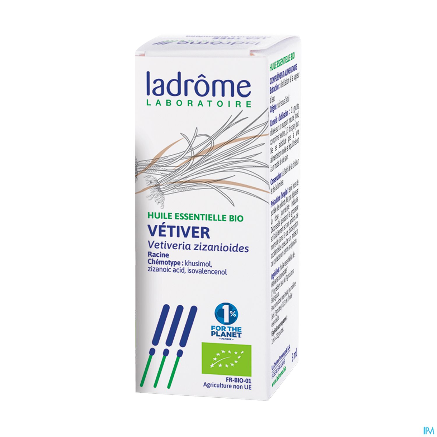 Ladrome Huile Essentielle De Vetiver Bio 5ml