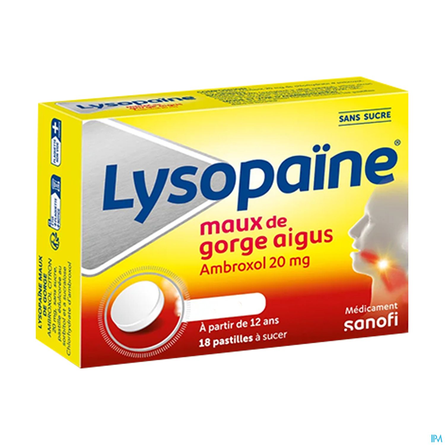 LYSOPAINE MENTHE 20MG S/S PAST 18