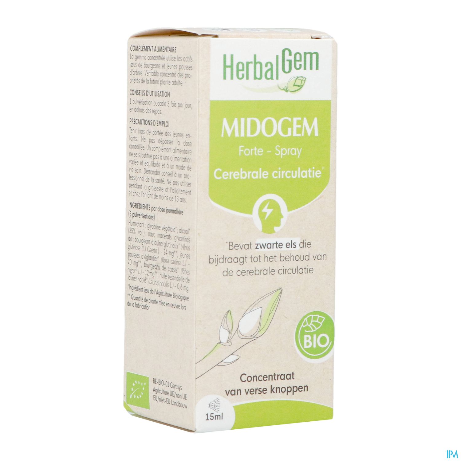 Herbalgem Midogem Forte Gc25 Cerebral Bio Spray 15ml