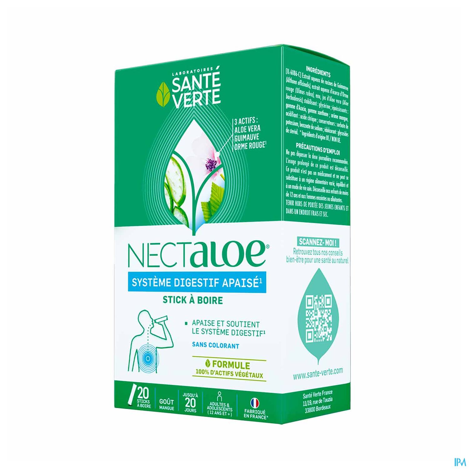 NECTALOE SANTE VERTE STICK 20