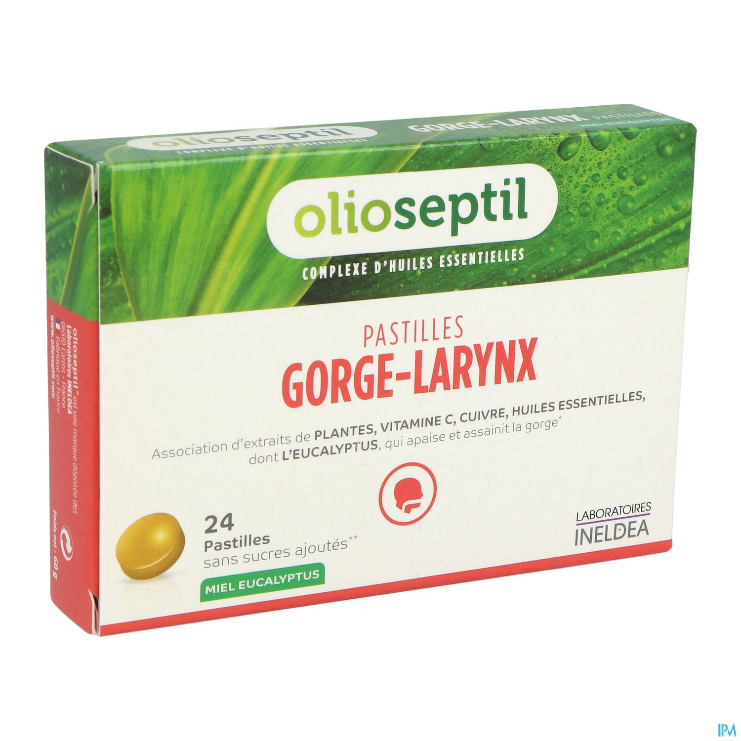 Olioseptil Gorge Larynx Pastille Miel Plante 24
