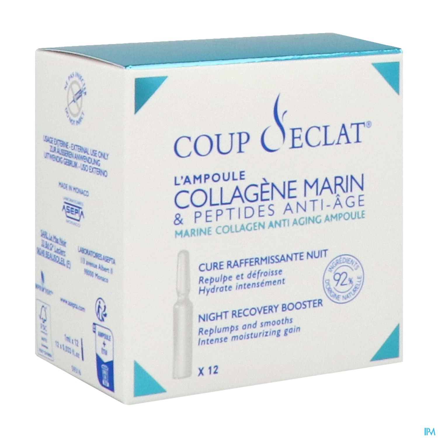 COUP-D-ECLAT COLLAGENE AMP 1MLX12