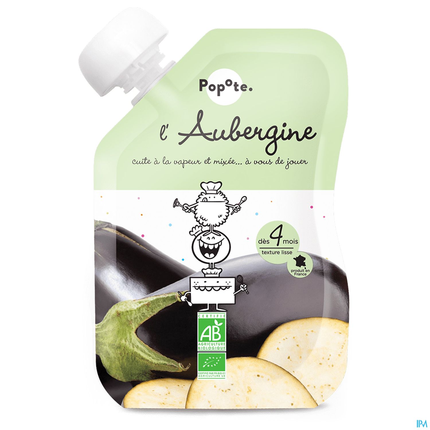 POPOTE PUREE AUBERGINE 120G