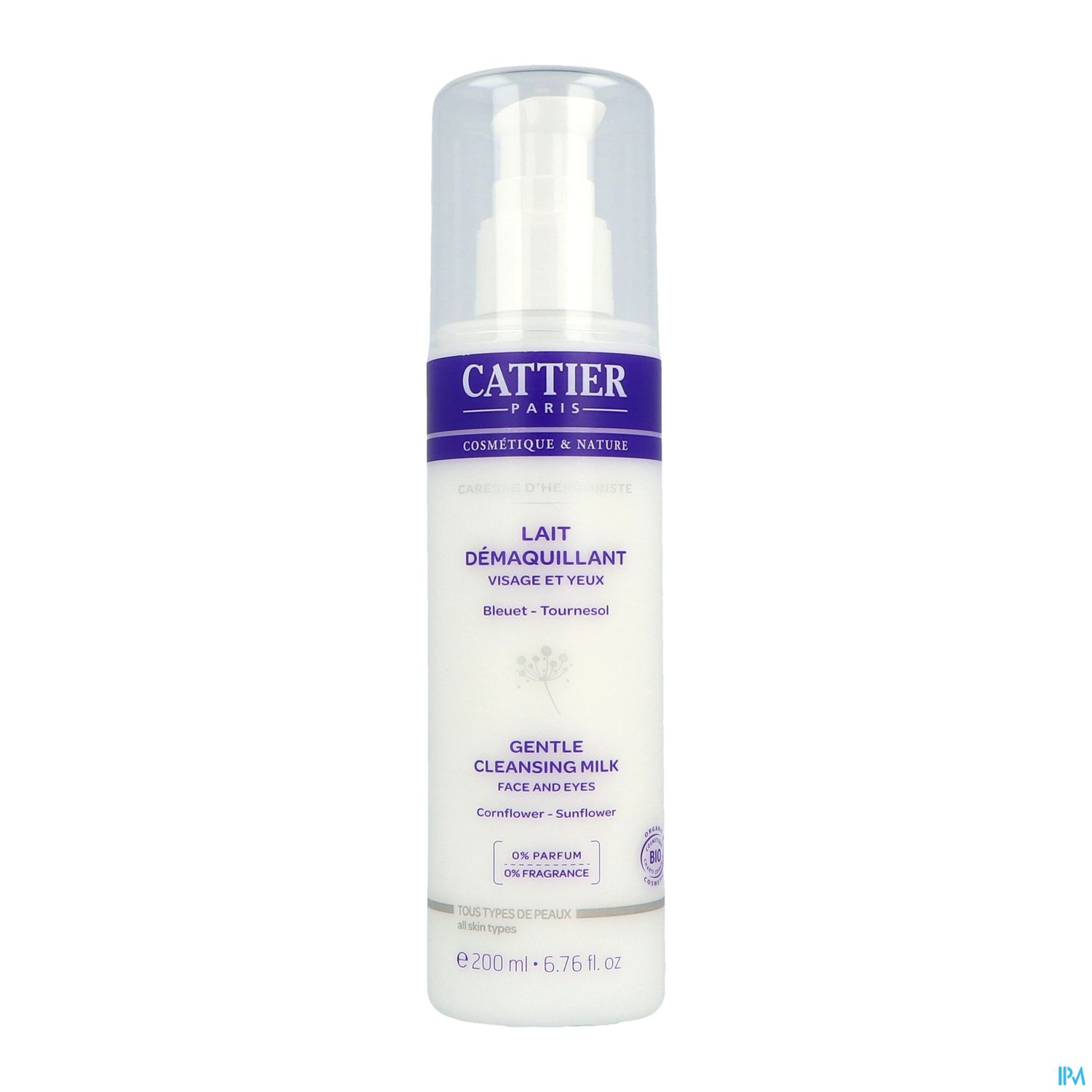 Cattier Caresse Herboriste Lait Demaquillant Bio 200ml
