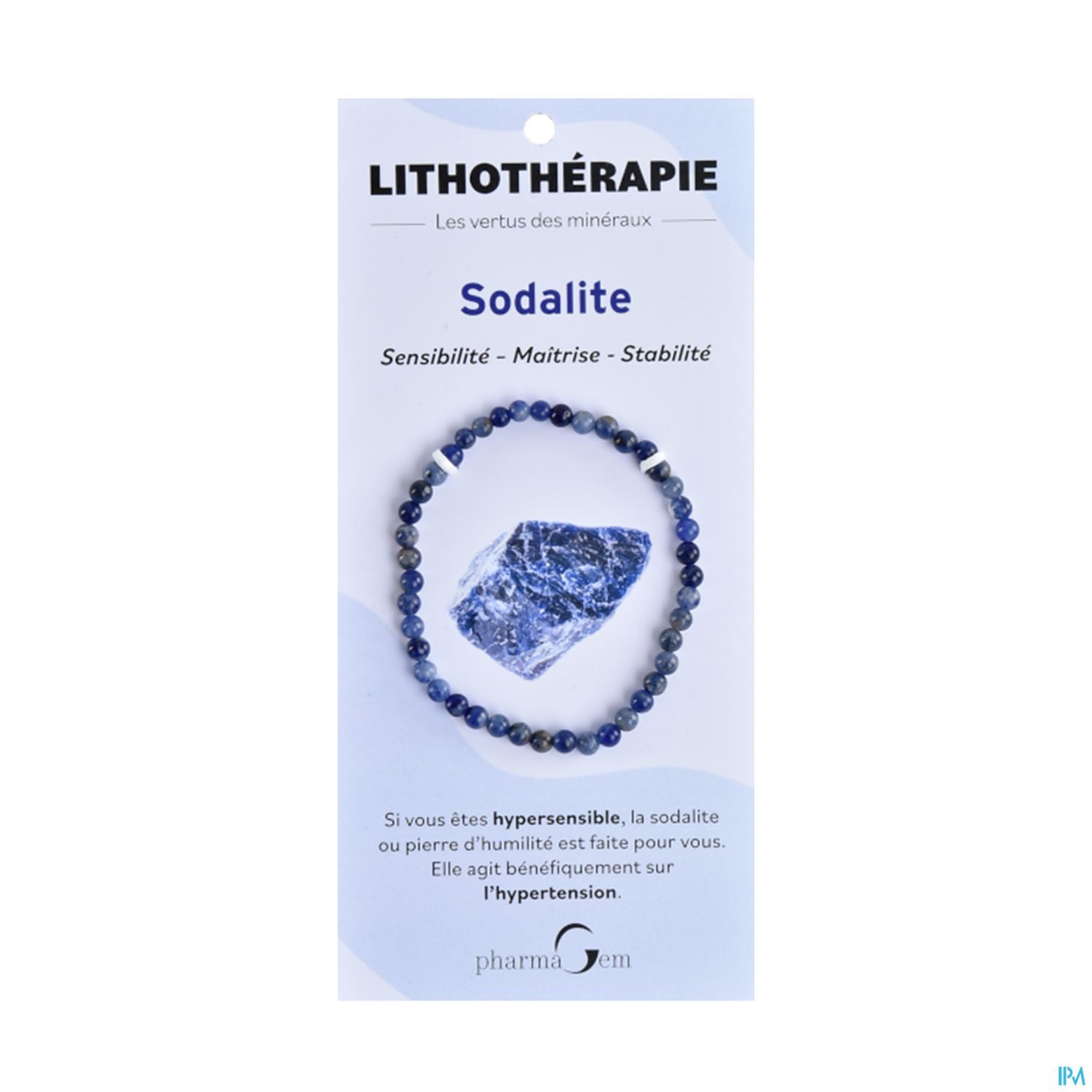 Pharmagem Bracelet Lithotherapie Sodalite 4mm