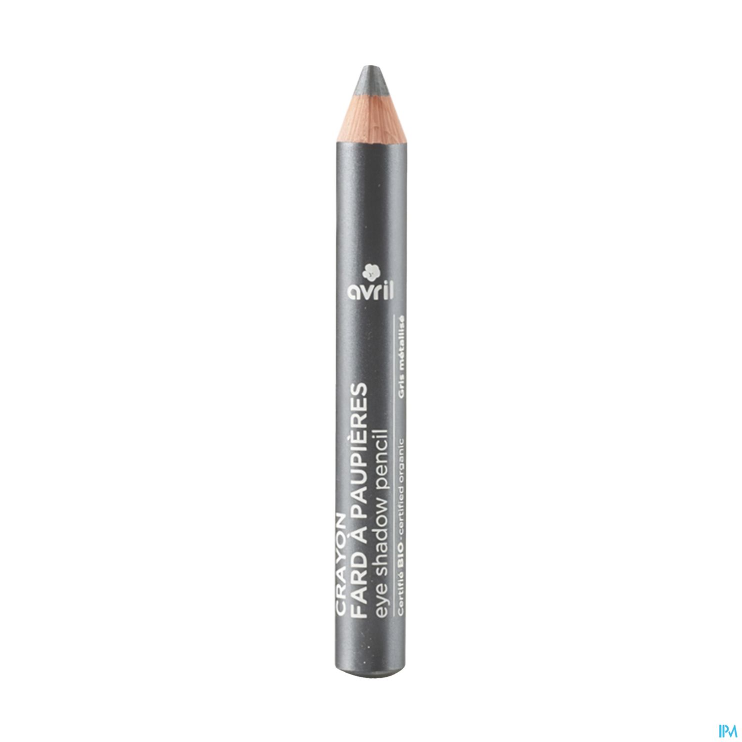 Avril Crayon Fard A Paupieres Gris Metallise Bio 2g
