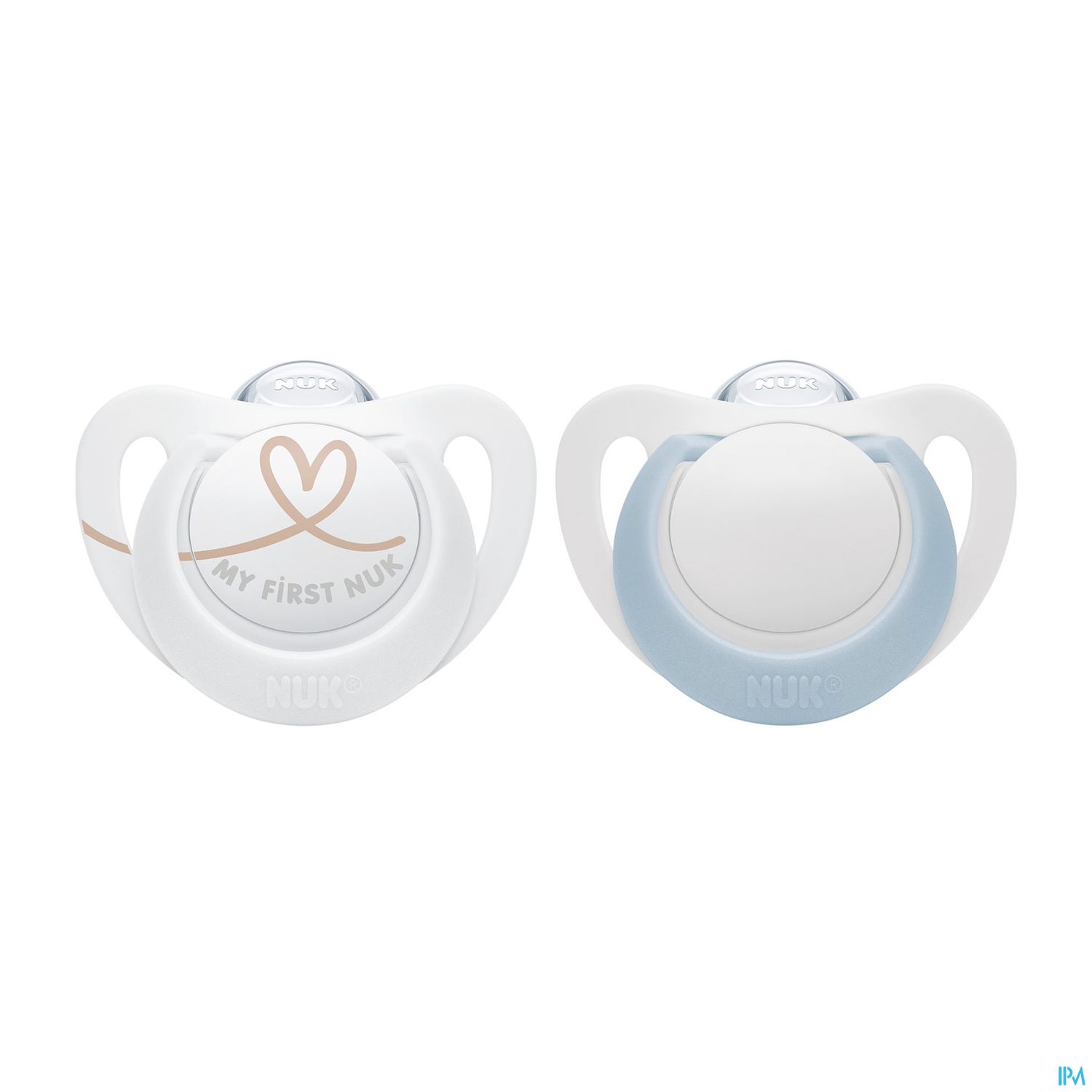 Nuk Sucette Silicone Starlight 0-2m Bleu X2