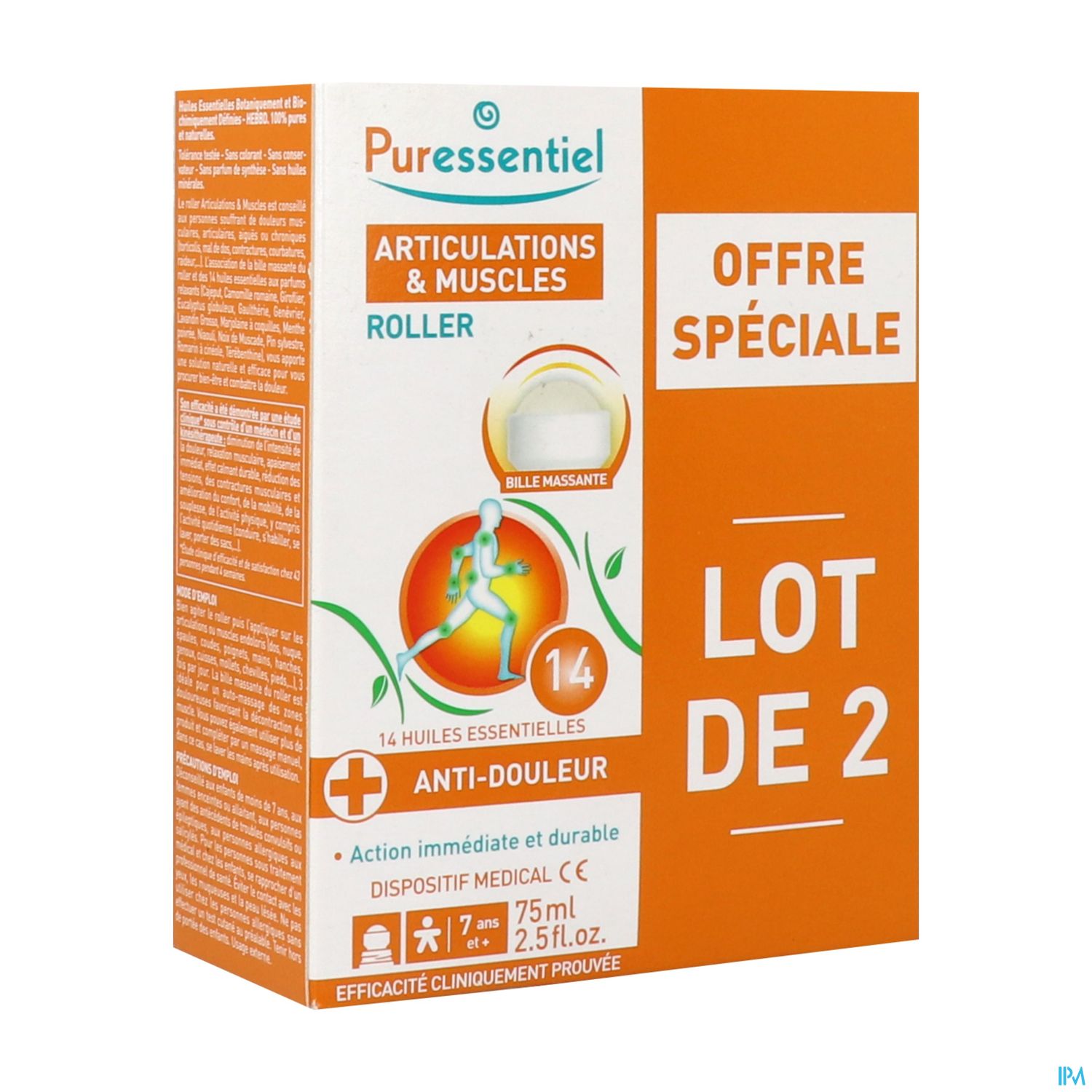 Puressentiel Roller Articulations Muscles Aux 14he 75ml X2